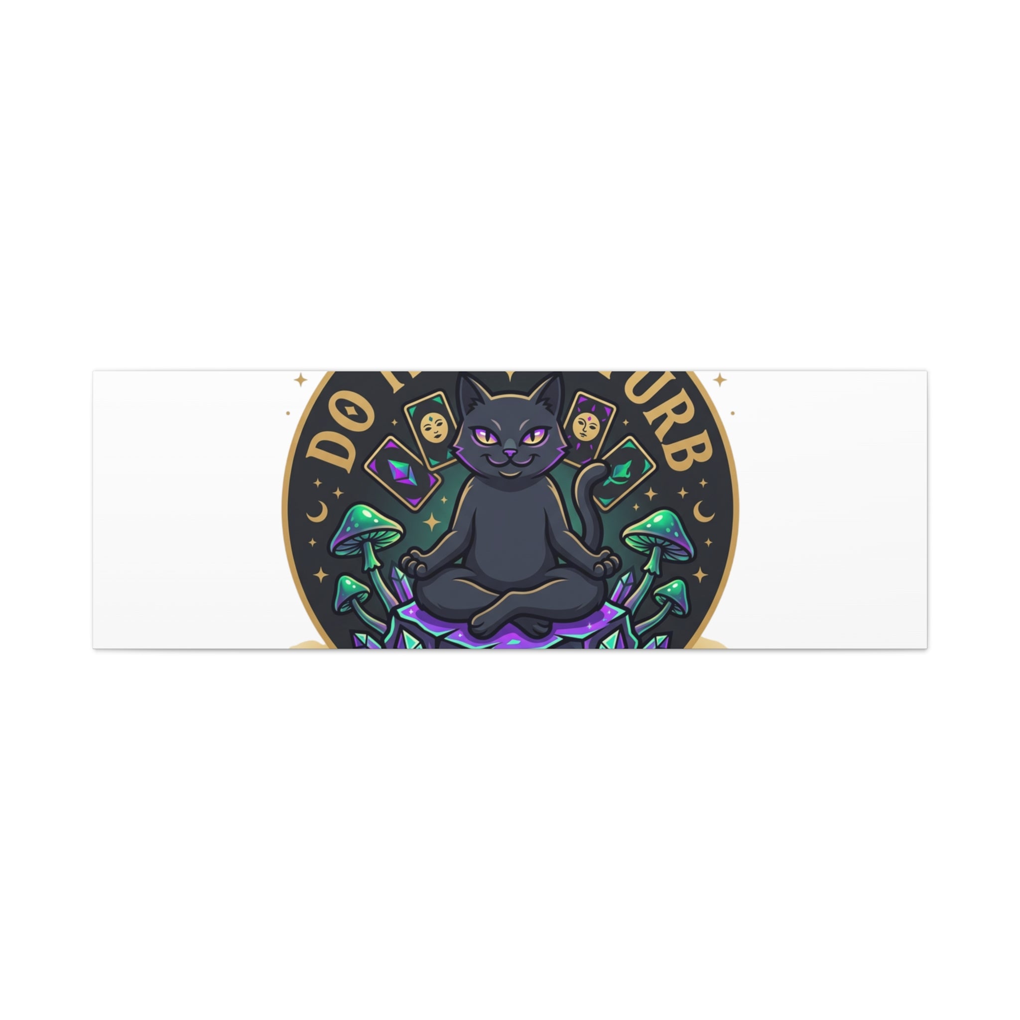 Do Not Disturb Cat Meditation Matte Canvas | witchy, goblincore