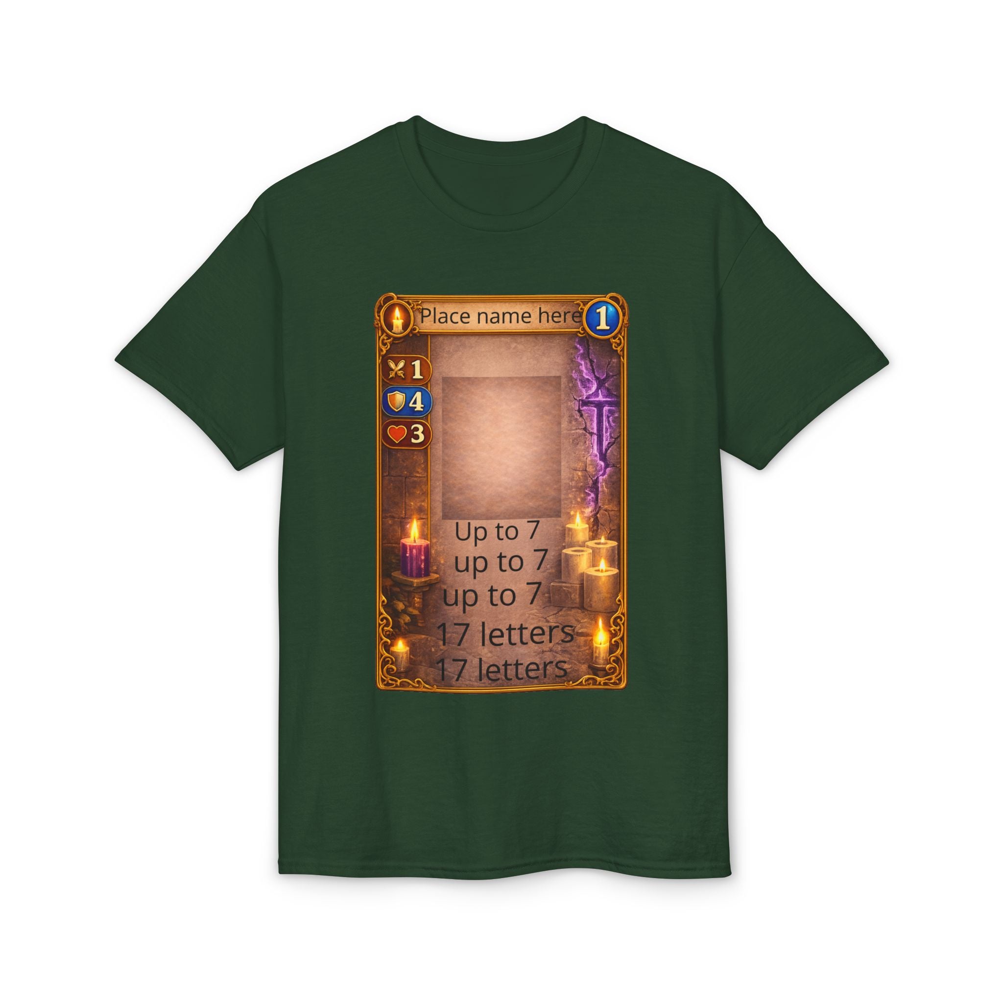 Trading Card Game Spell Card T-Shirt — Customizable Fantasy Card Design