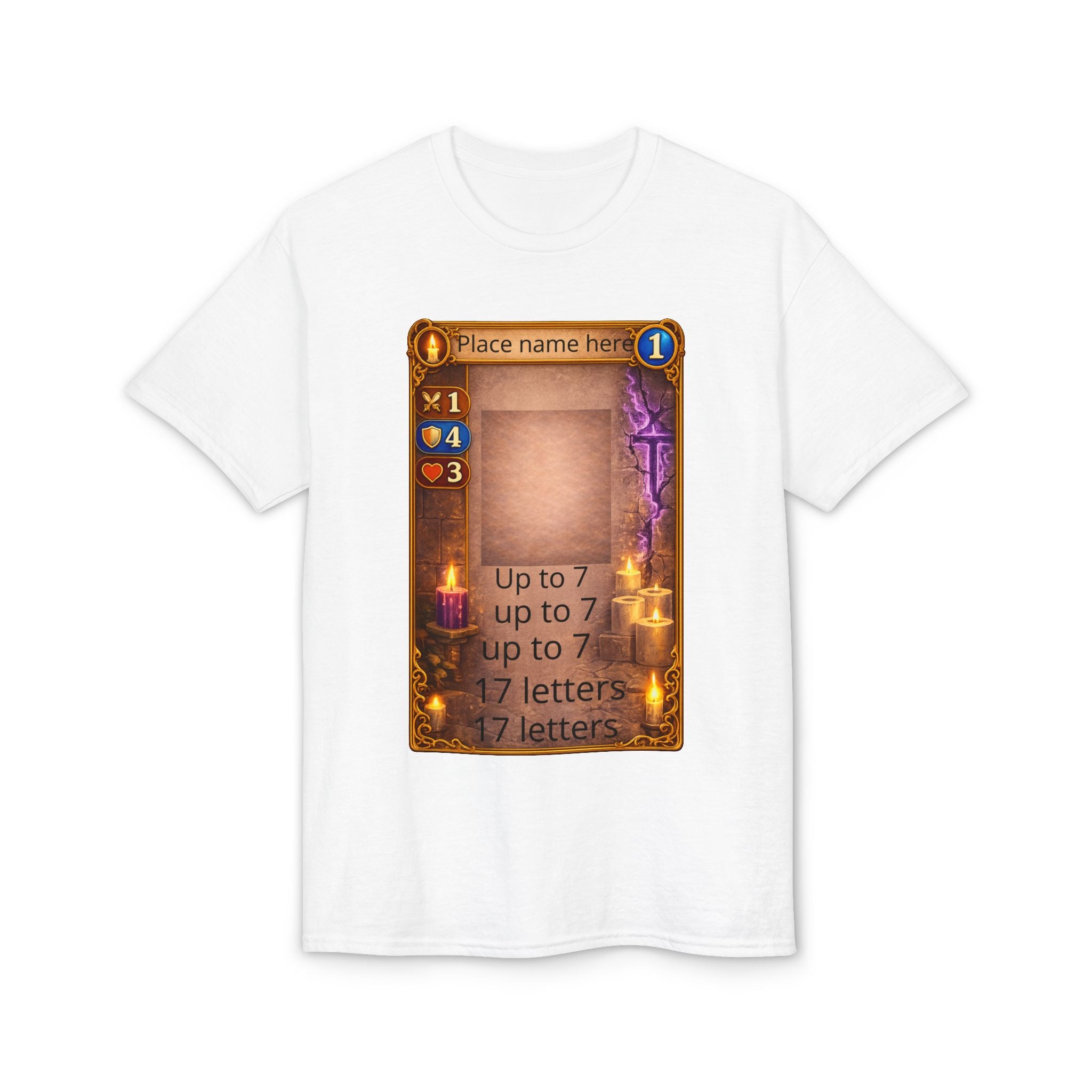 Trading Card Game Spell Card T-Shirt — Customizable Fantasy Card Design