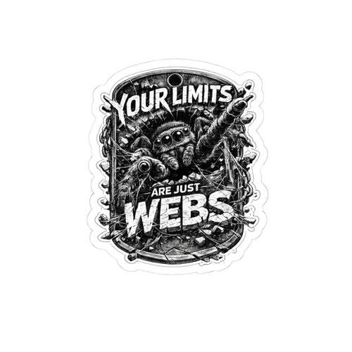 4th wall break Spider Noir inspired Motivational Sticker — "Your Limits Are Just Webs" Kiss-Cut Decal