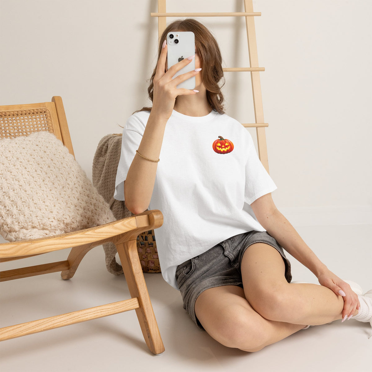 Halloween Raccoon Tee — Cute Jack-o'-Lantern "Happy Halloween" Shirt