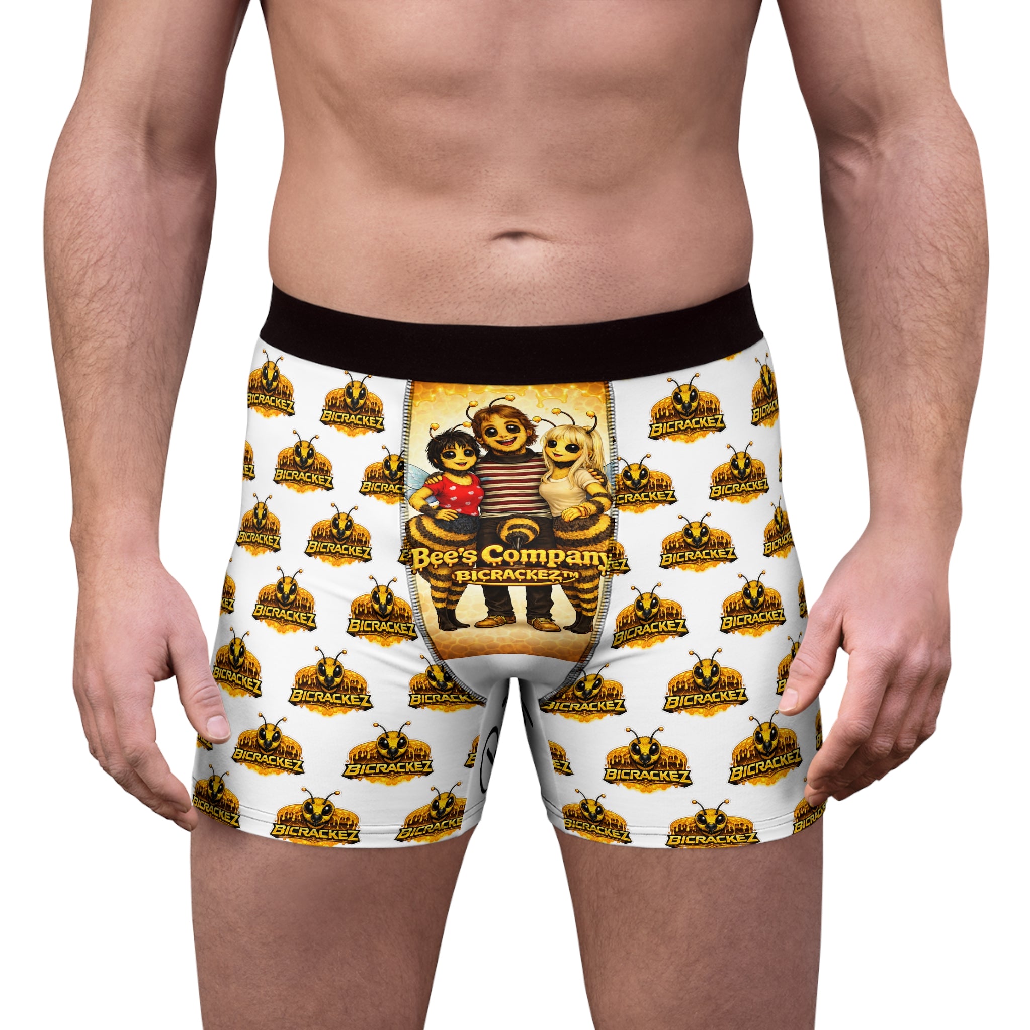 Bee’s Company Logo Boxer Briefs — Novelty Graphic Men’s Underwear