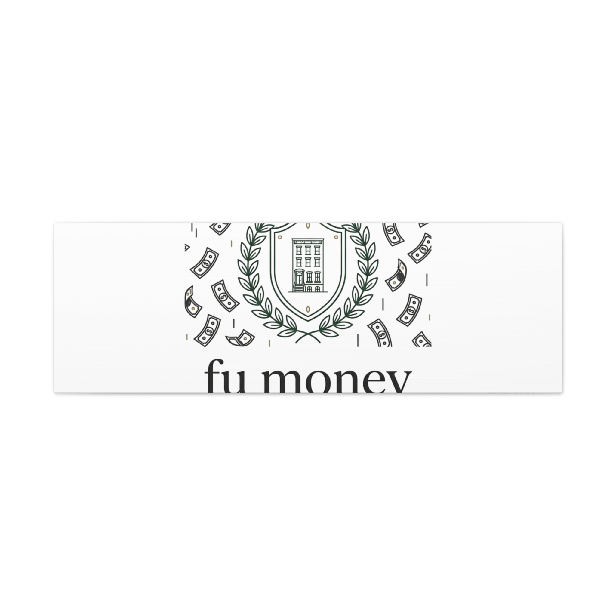 fu money Canvas |New Money Minimalist, Quiet Luxury, Serif Monochrome