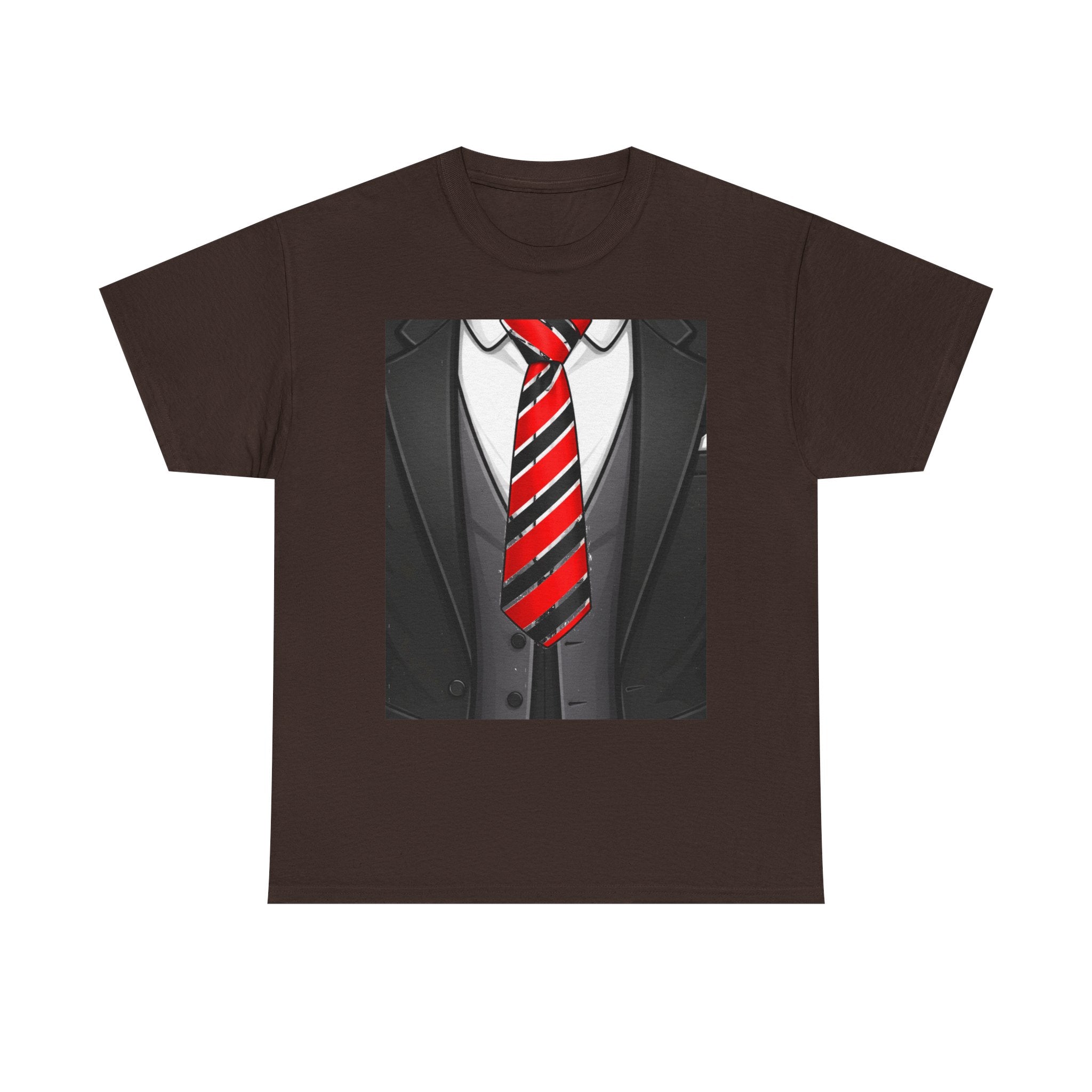 Suit & Red Striped Tie Graphic Tee