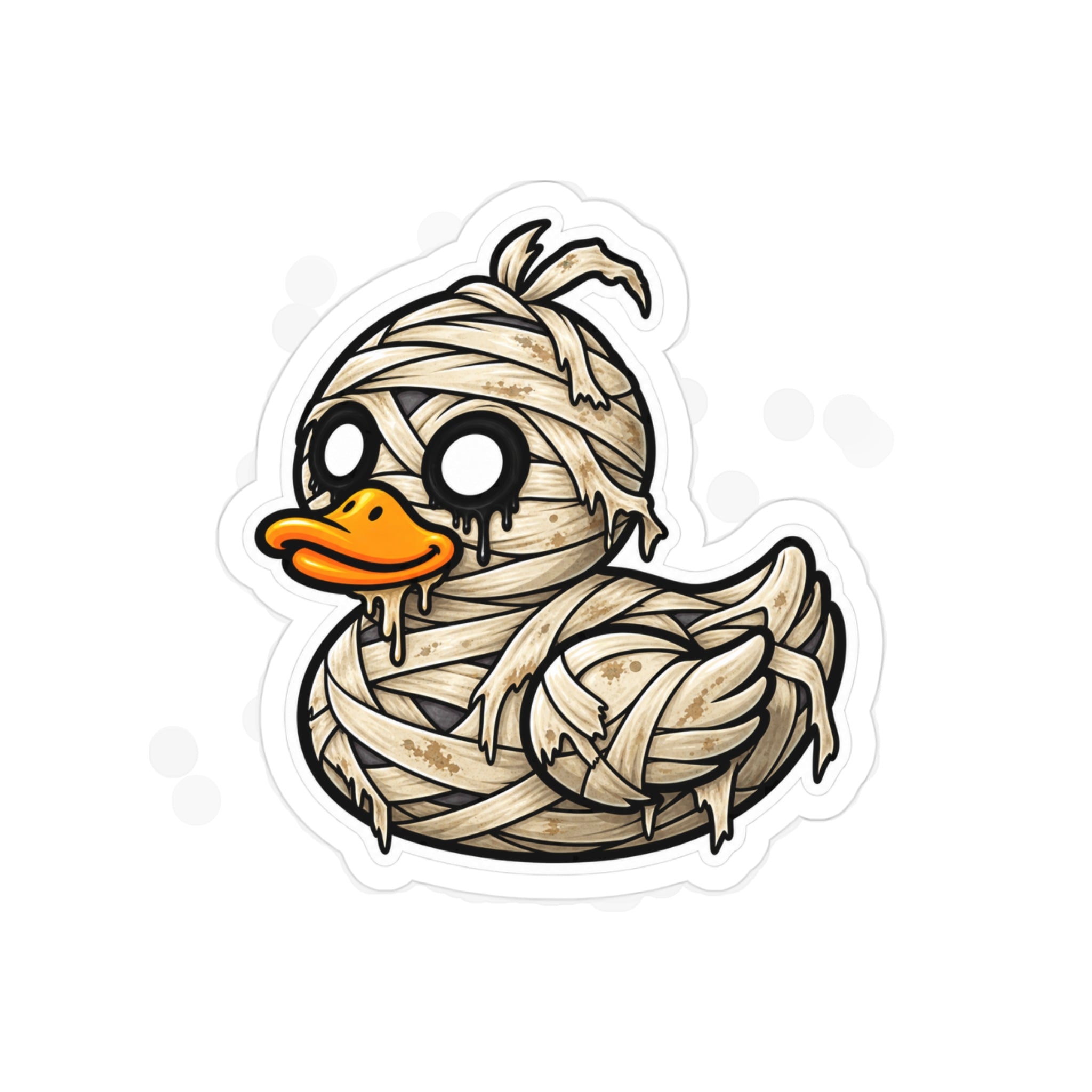 Mummy Rubber Duck Die-Cut Sticker — Waterproof Outdoor Vinyl From the Quack-O-Phagus! 🦆