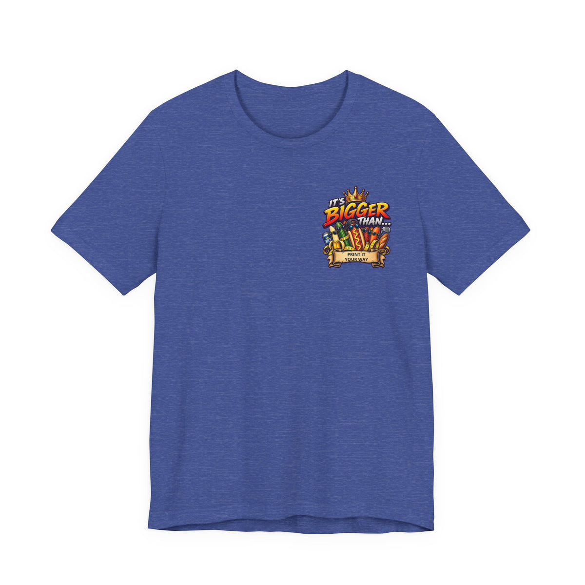 T-Shirt — "It's Bigger Than..." Retro Hot Dog & Snacks Graphic Tee