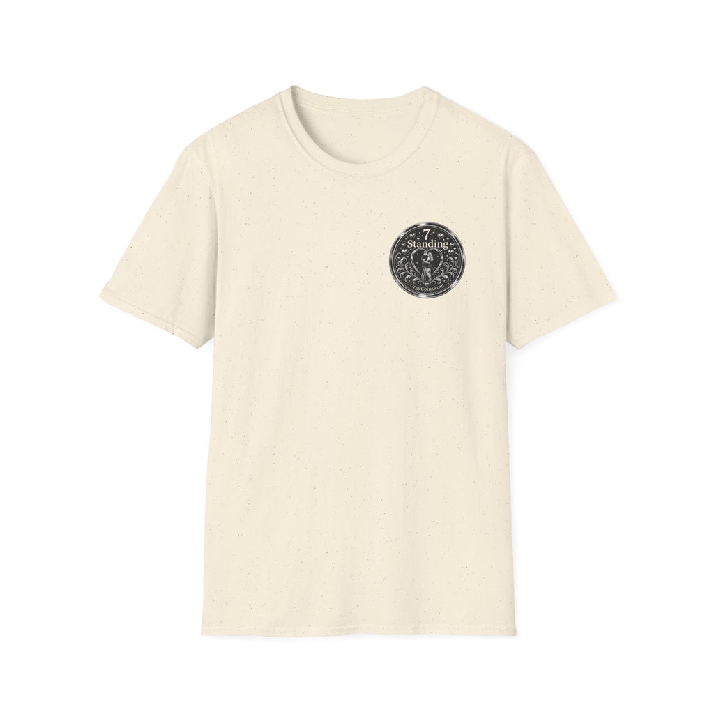 Standing Seven Orgy Coin Graphic T-Shirt