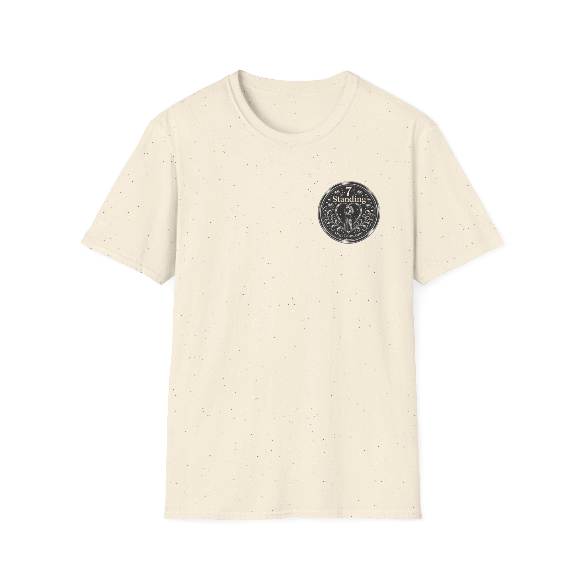 Standing Seven Orgy Coin Graphic T-Shirt