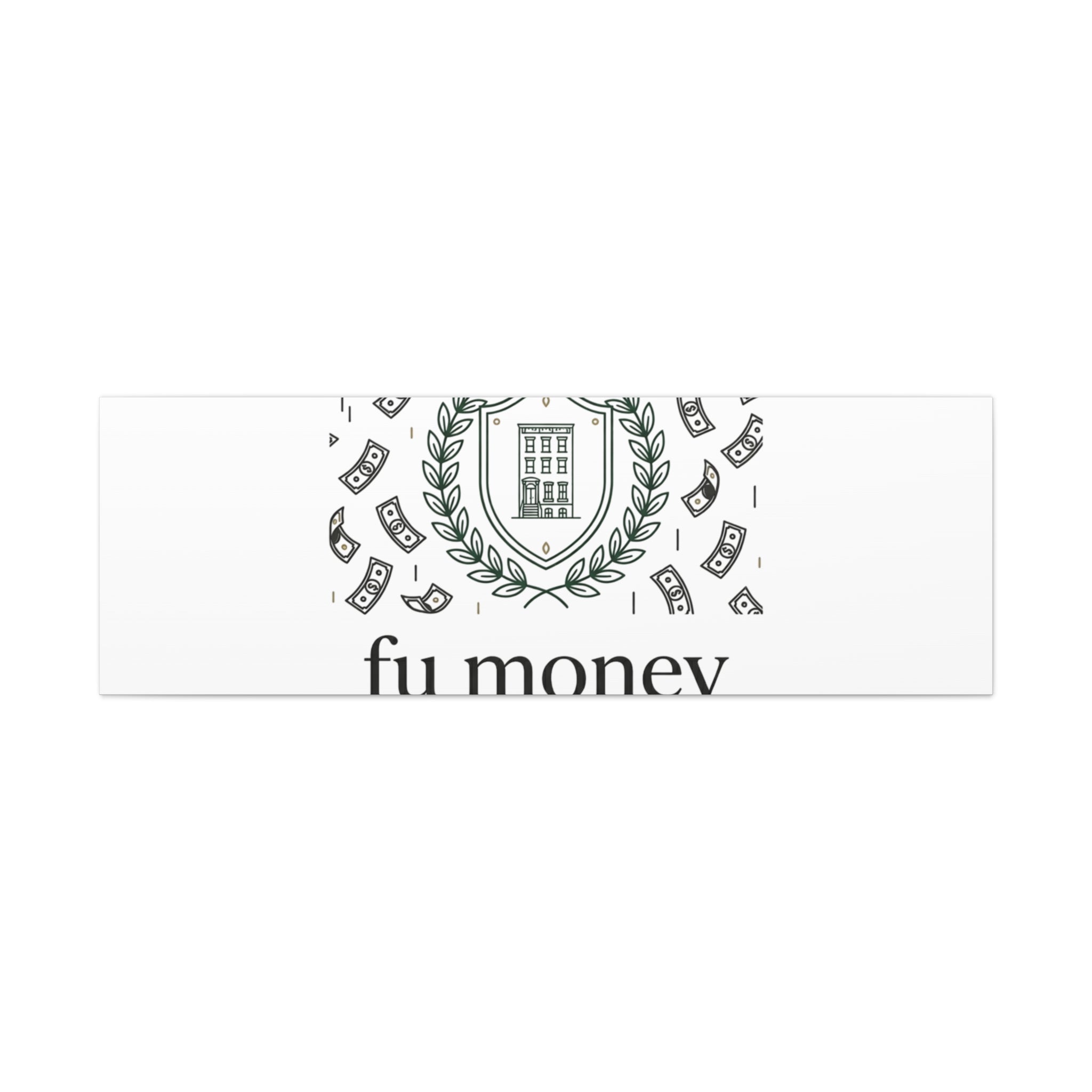 fu money Canvas |New Money Minimalist, Quiet Luxury, Serif Monochrome