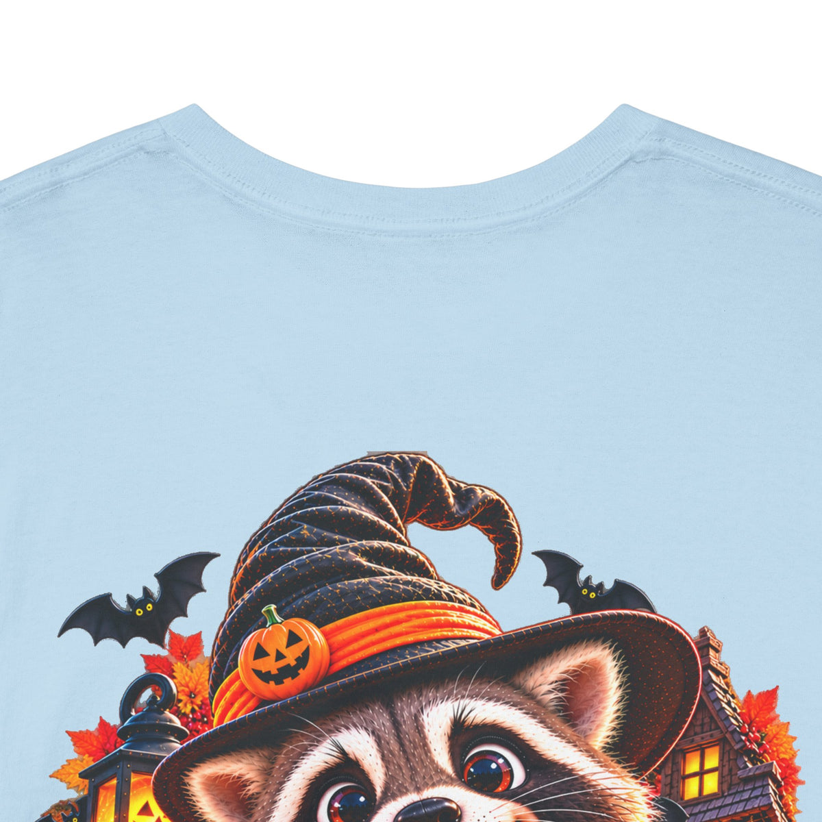 Halloween Raccoon Tee — Cute Jack-o'-Lantern "Happy Halloween" Shirt