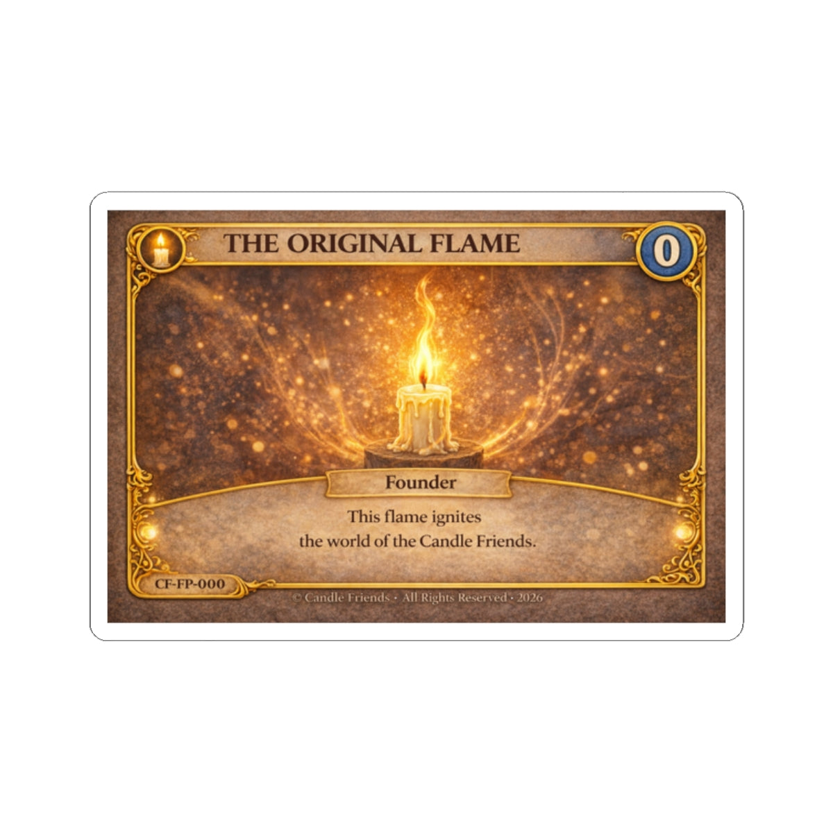 000 "The Original Flame" Trading Card Art Sticker