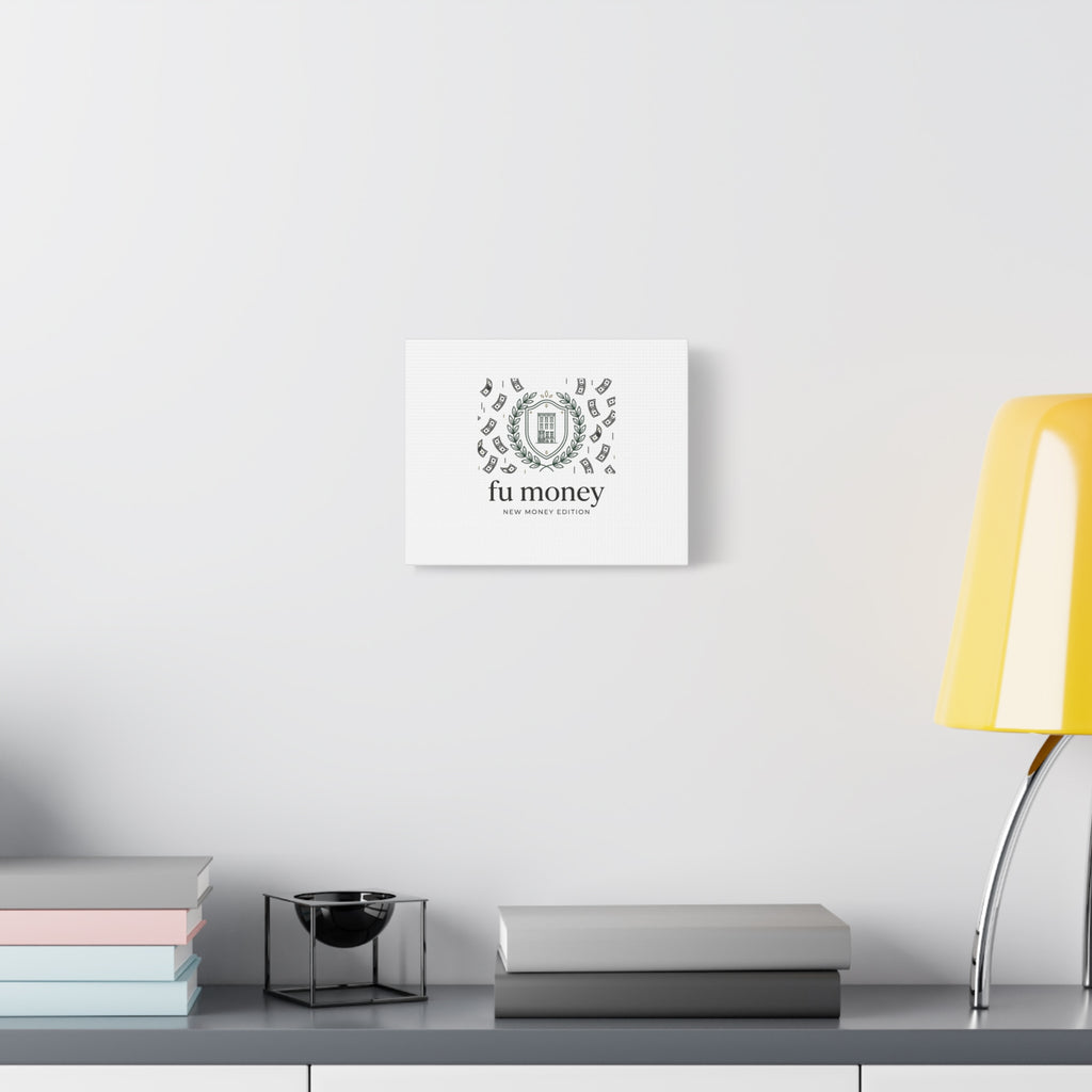 fu money Canvas |New Money Minimalist, Quiet Luxury, Serif Monochrome