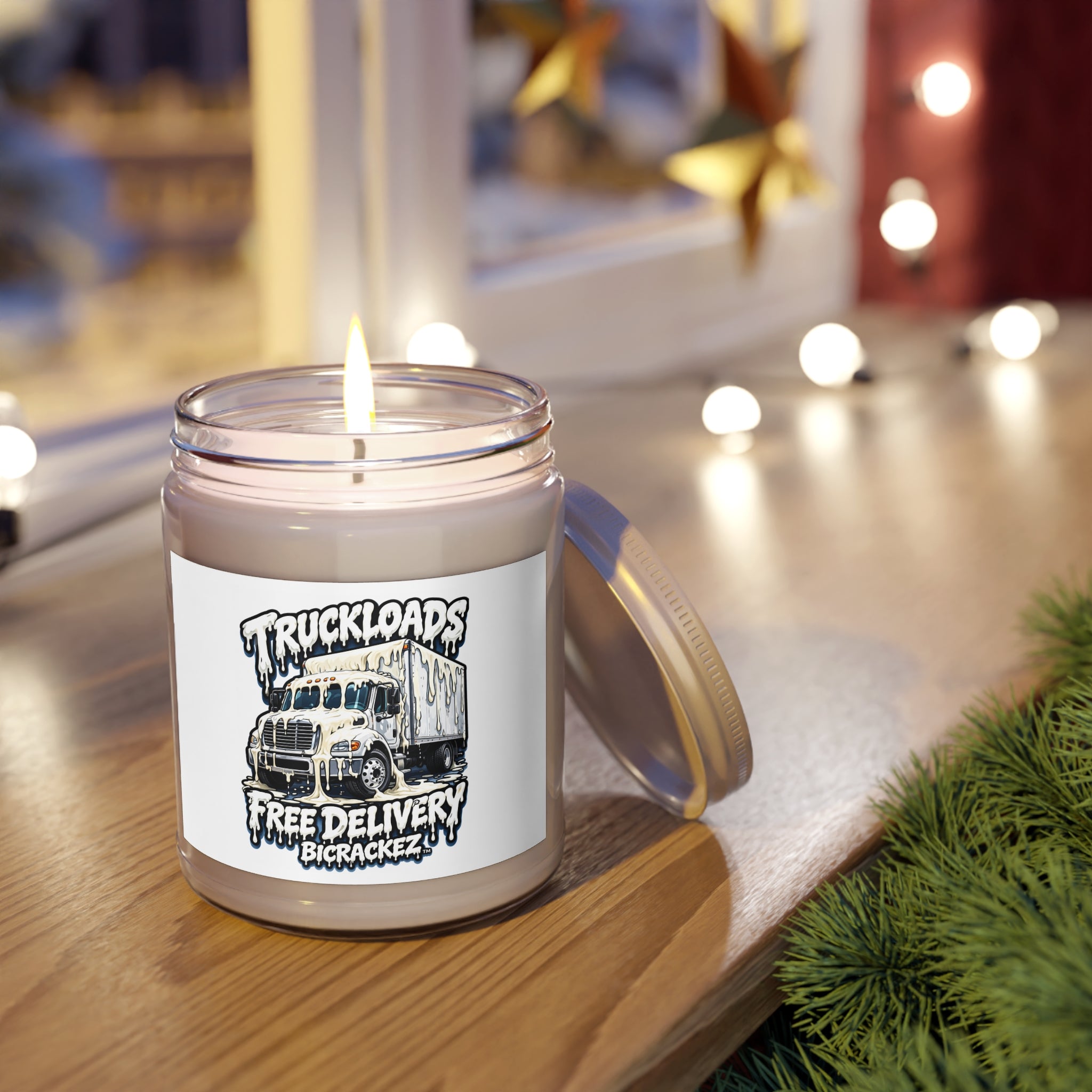 Truckloads Scented Soy Candle — "Free Delivery" 9oz Jar