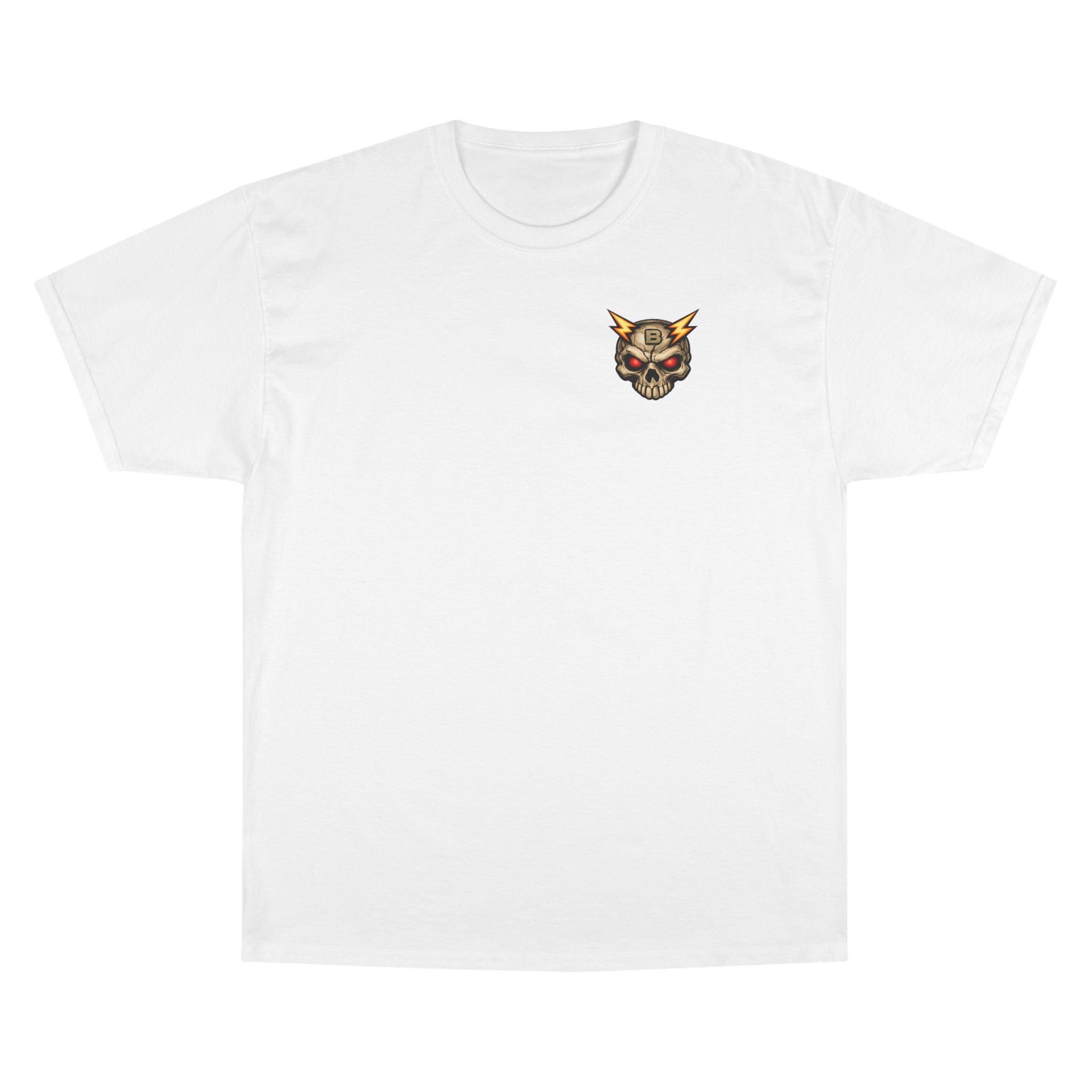 Champion T-Shirt — "I’ll Let You Know When It’s Clear" Gamer Skull Back Print
