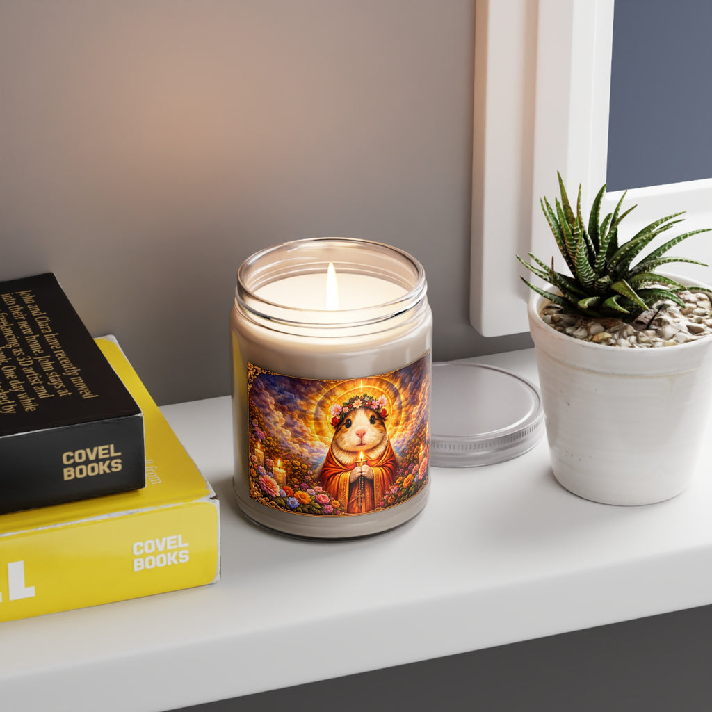 Guinea Pig Saint Soy Candle — Floral Halo 9oz Scented Jar