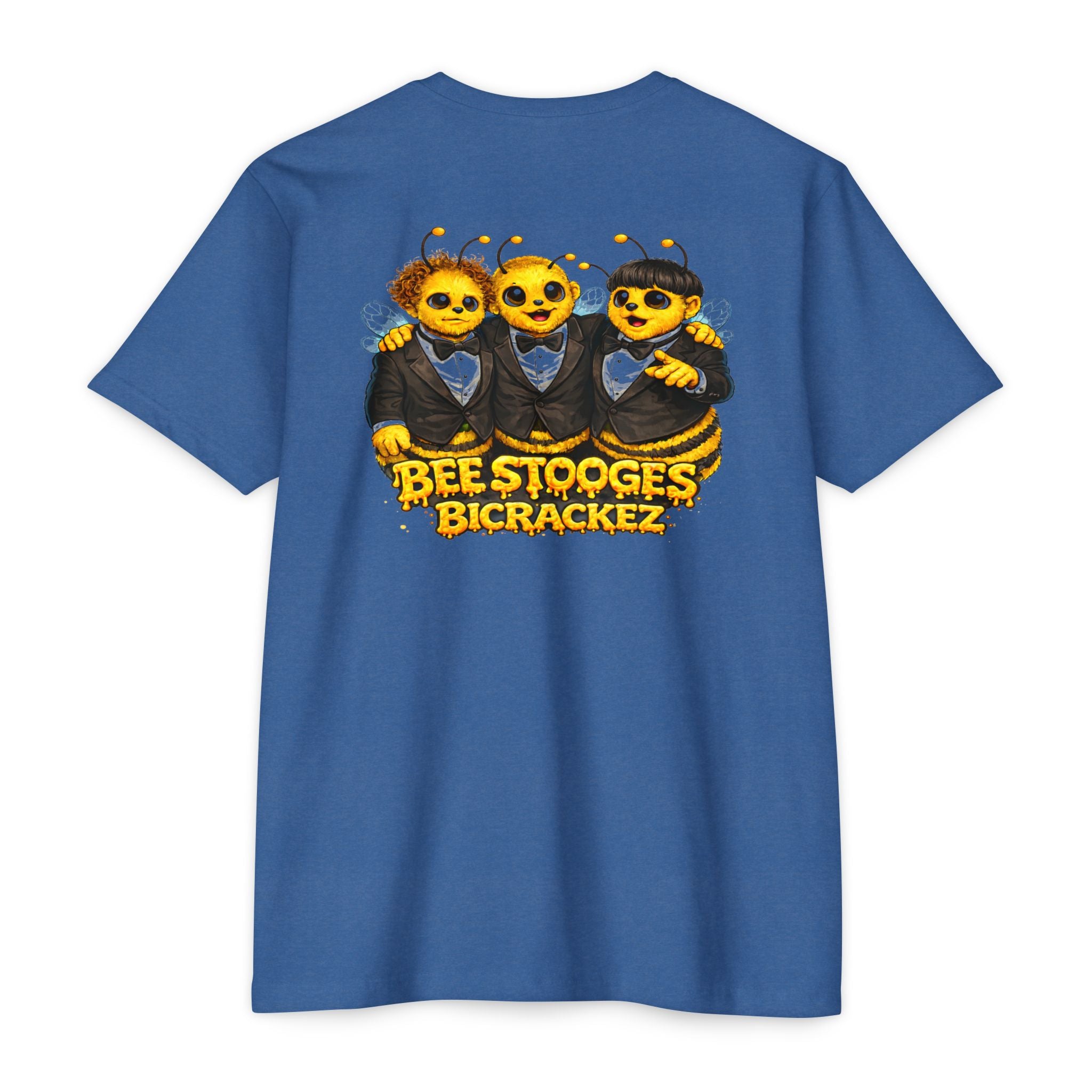 Bee Stooges Graphic T-Shirt — Bee Costume Trio "Bee Crackez" Vintage Band Tee