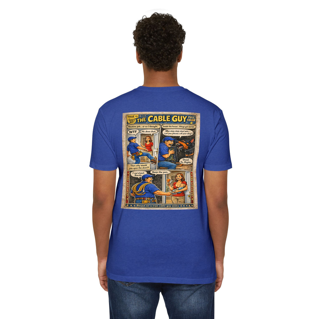 Cable Guy Comic T-Shirt — Funny Retro Pop Art Tee