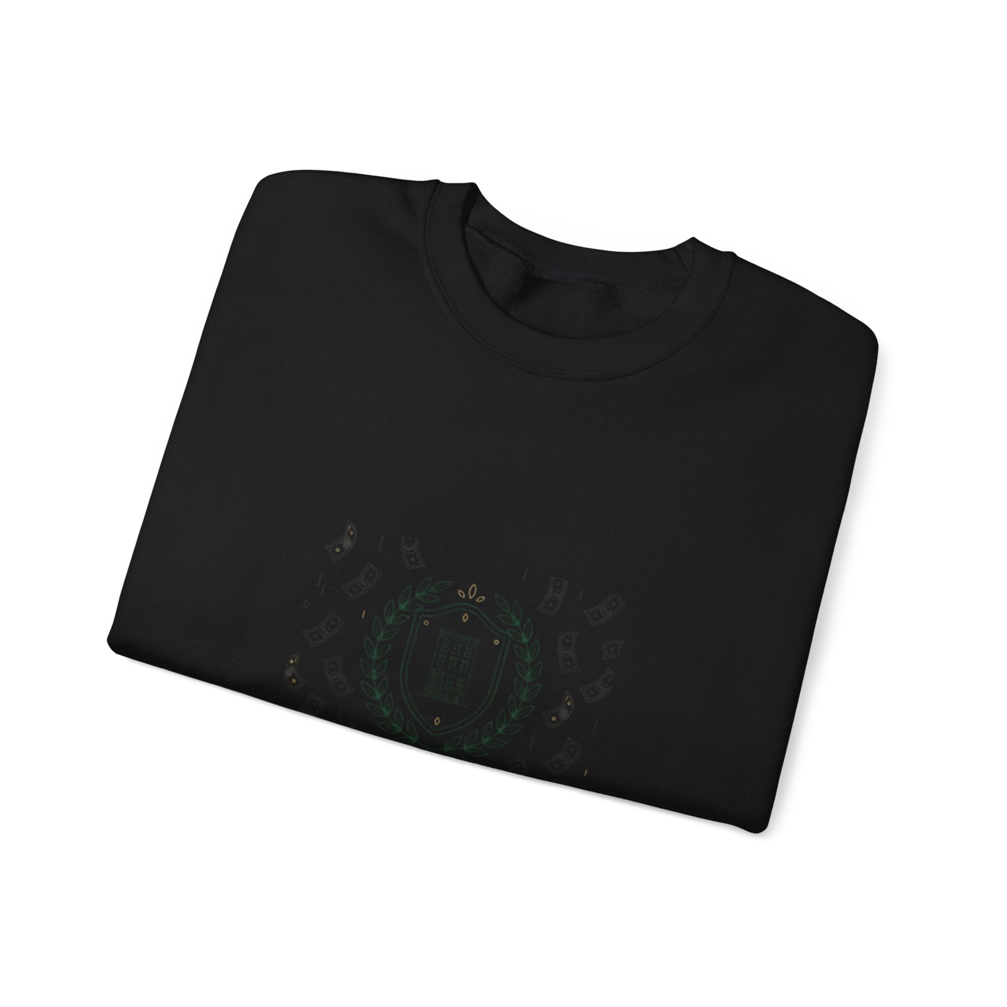 fu money crewneck sweatshirt | old money minimalist, serif monochrome