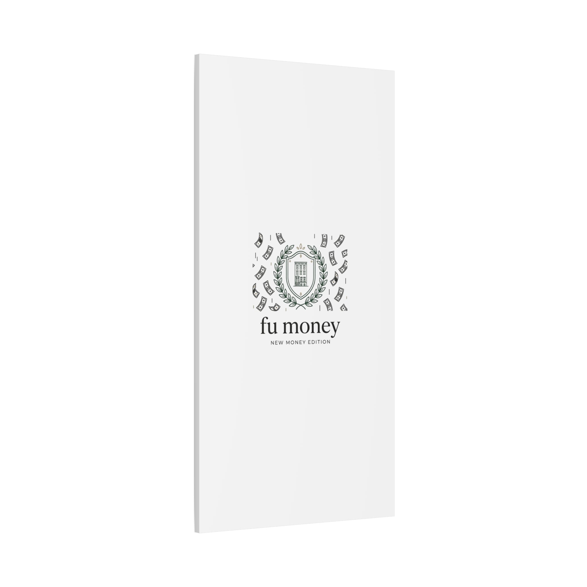fu money Canvas |New Money Minimalist, Quiet Luxury, Serif Monochrome