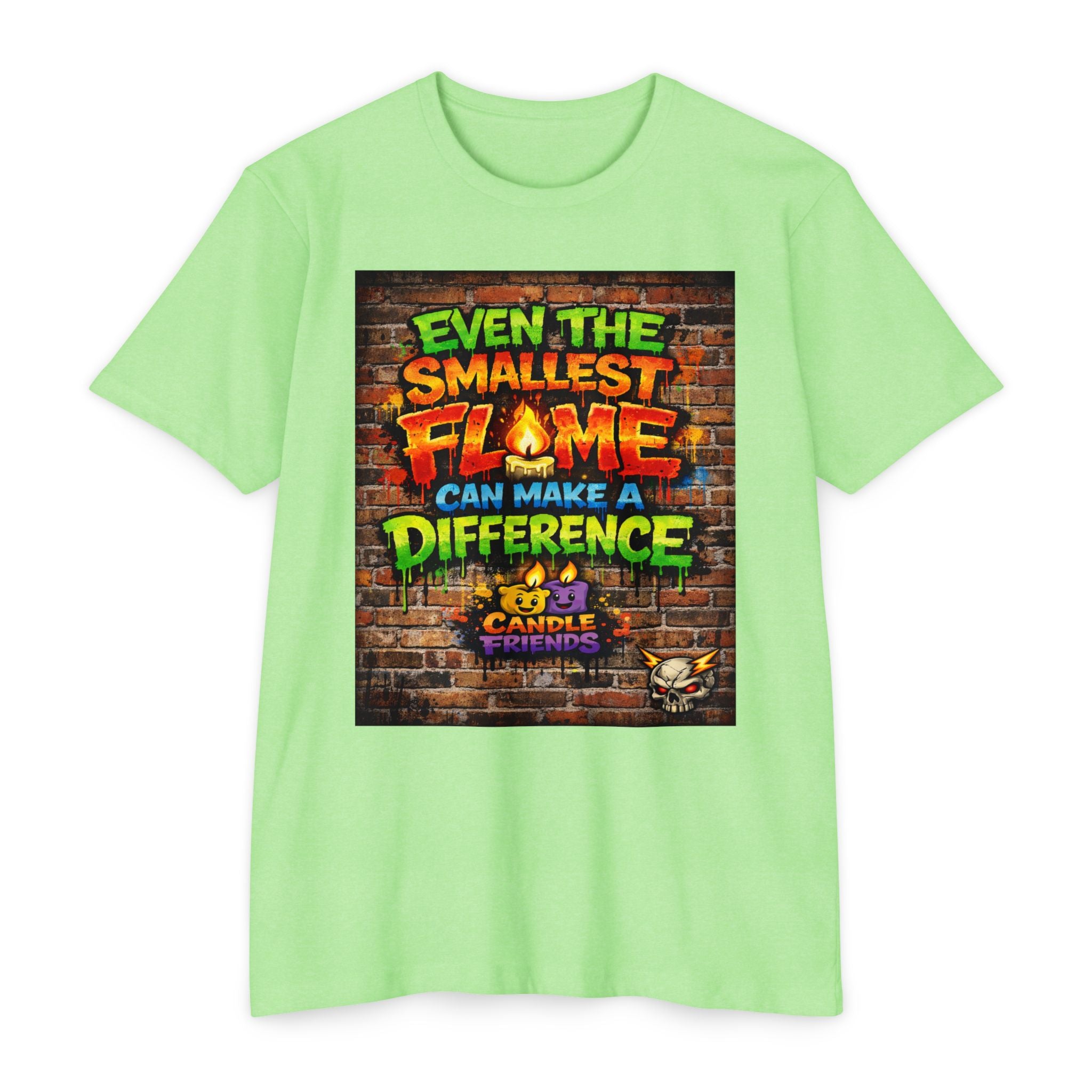 Inspirational Tee: "Even the Smallest Flame Can Make a Difference" Graphic T-Shirt