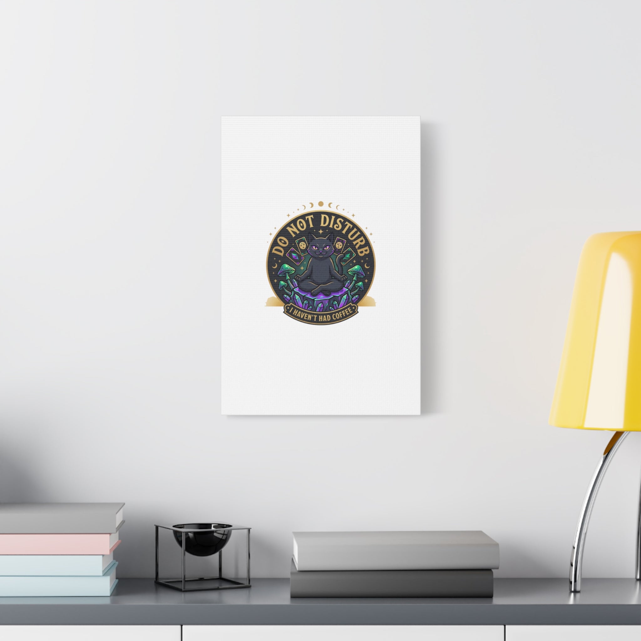 Do Not Disturb Cat Meditation Matte Canvas | witchy, goblincore