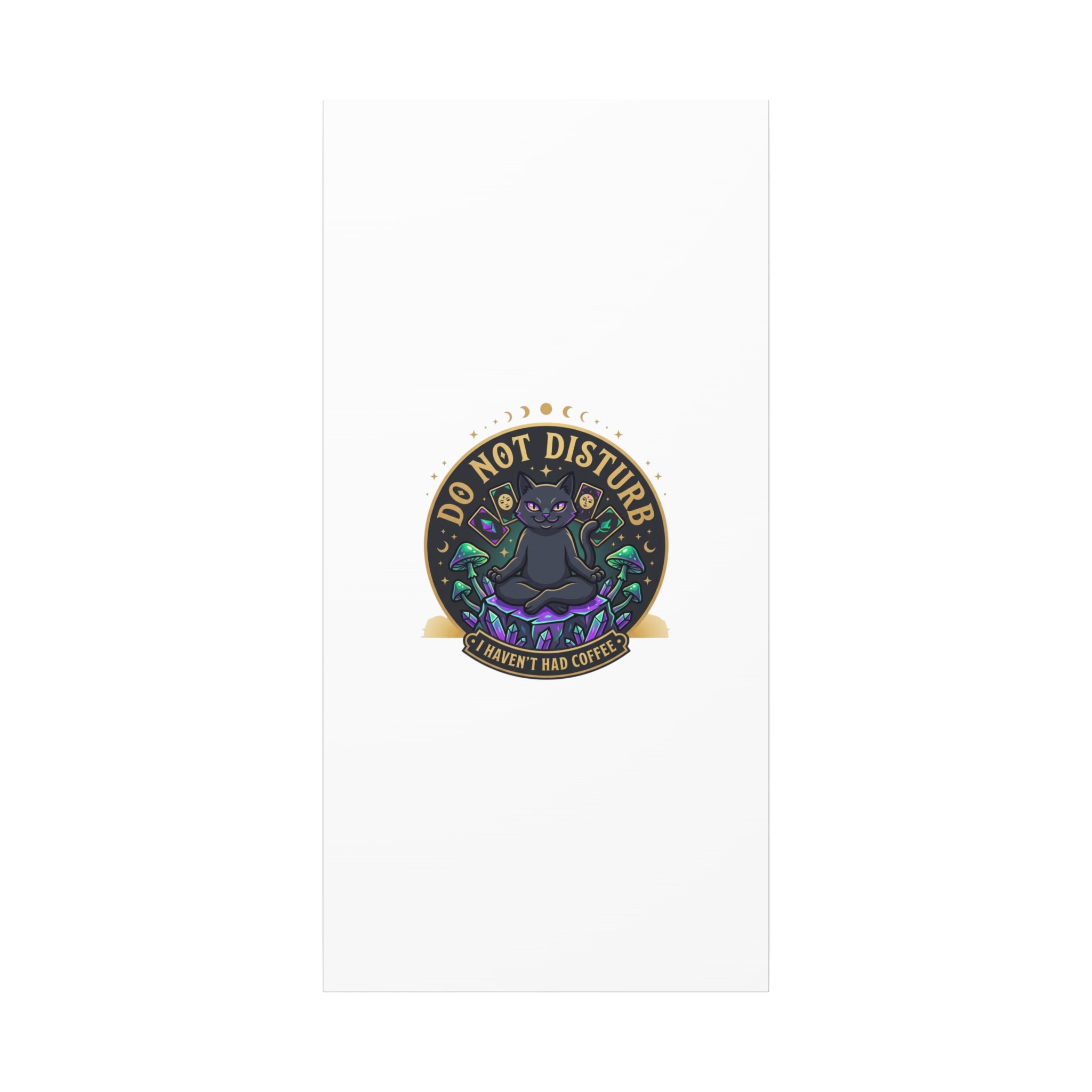 Do Not Disturb Cat Meditation Matte Canvas | witchy, goblincore