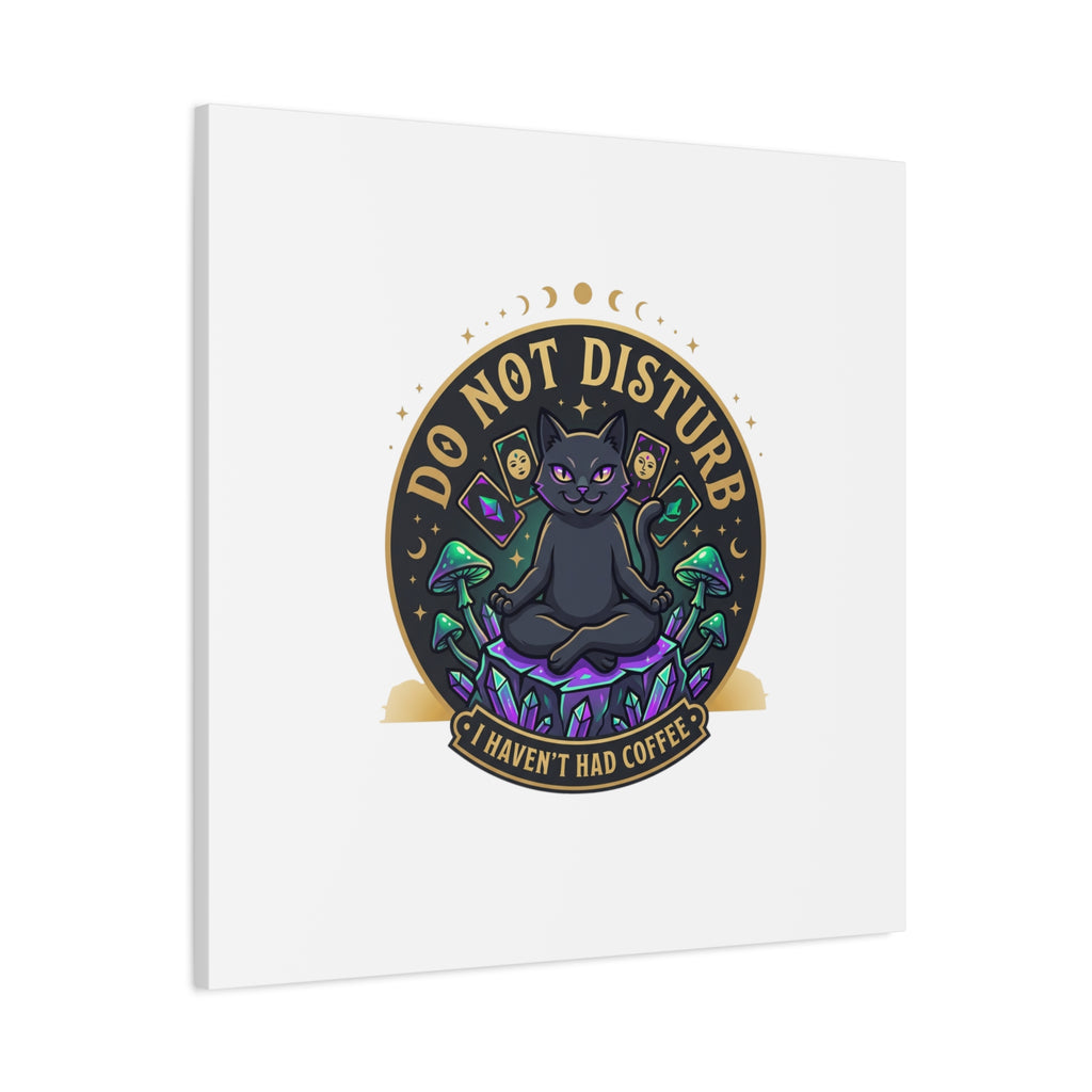 Do Not Disturb Cat Meditation Matte Canvas | witchy, goblincore