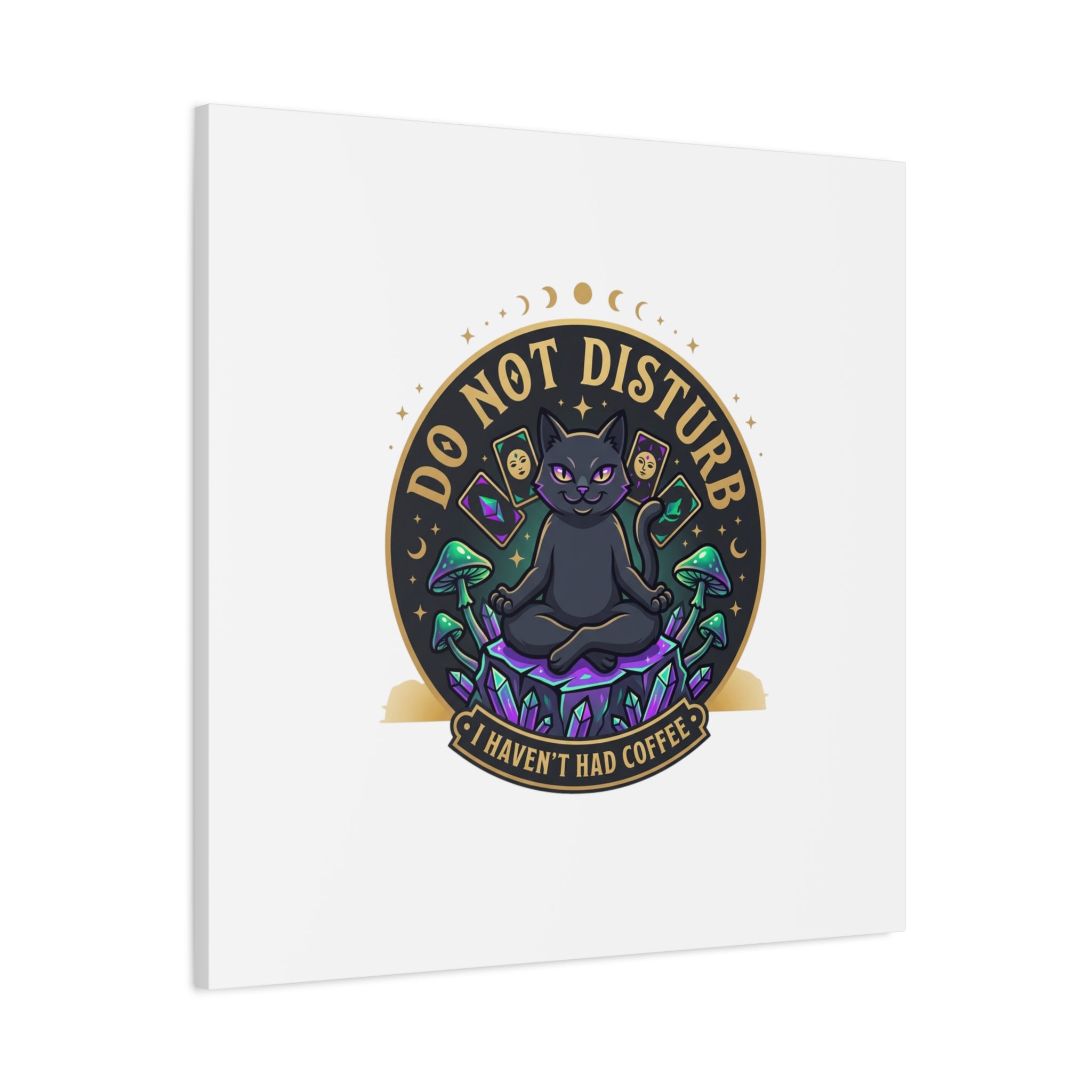 Do Not Disturb Cat Meditation Matte Canvas | witchy, goblincore