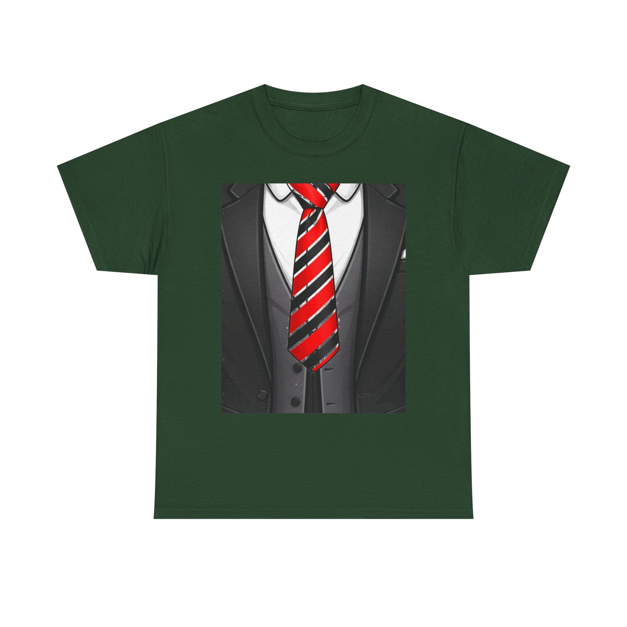Suit & Red Striped Tie Graphic Tee