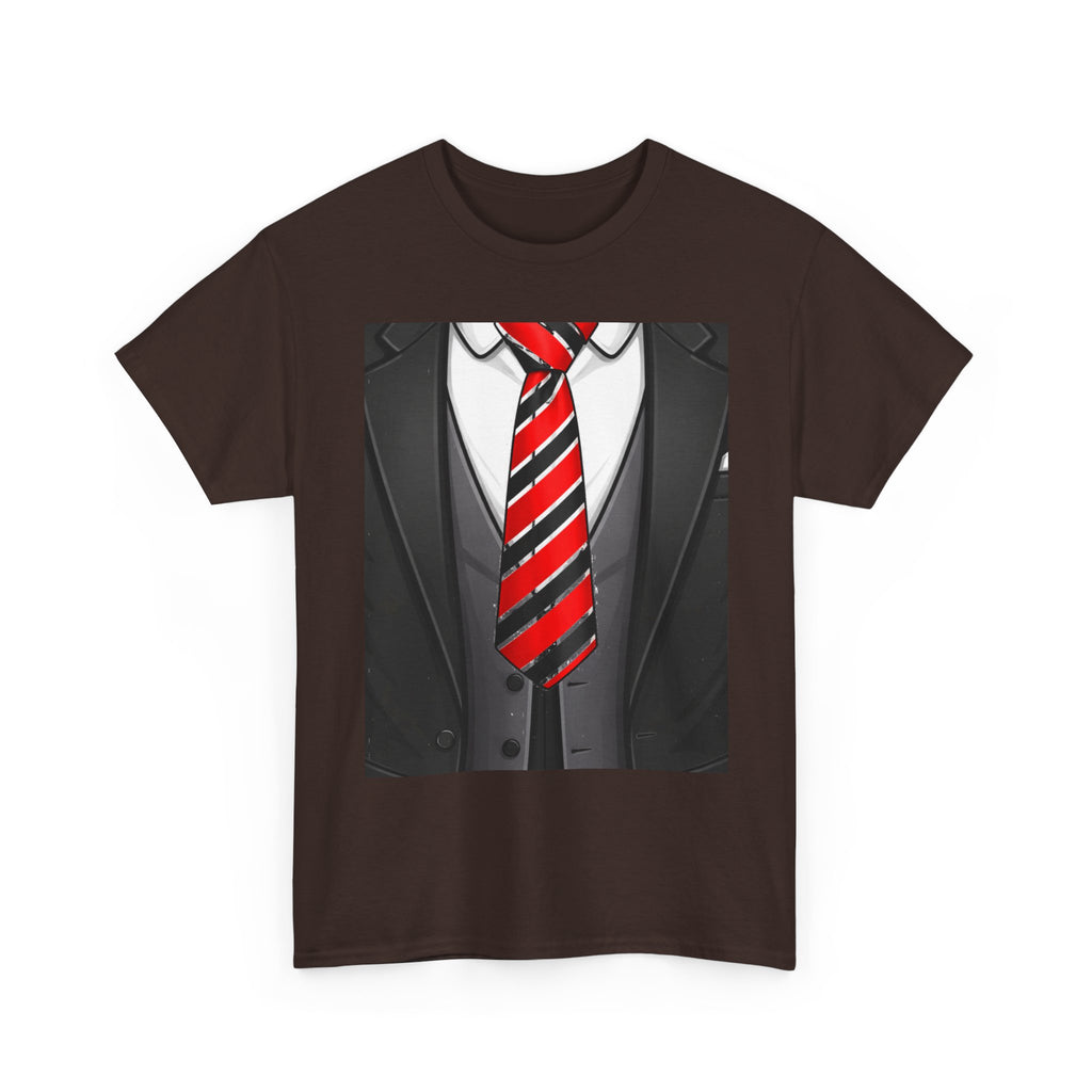 Suit & Red Striped Tie Graphic Tee