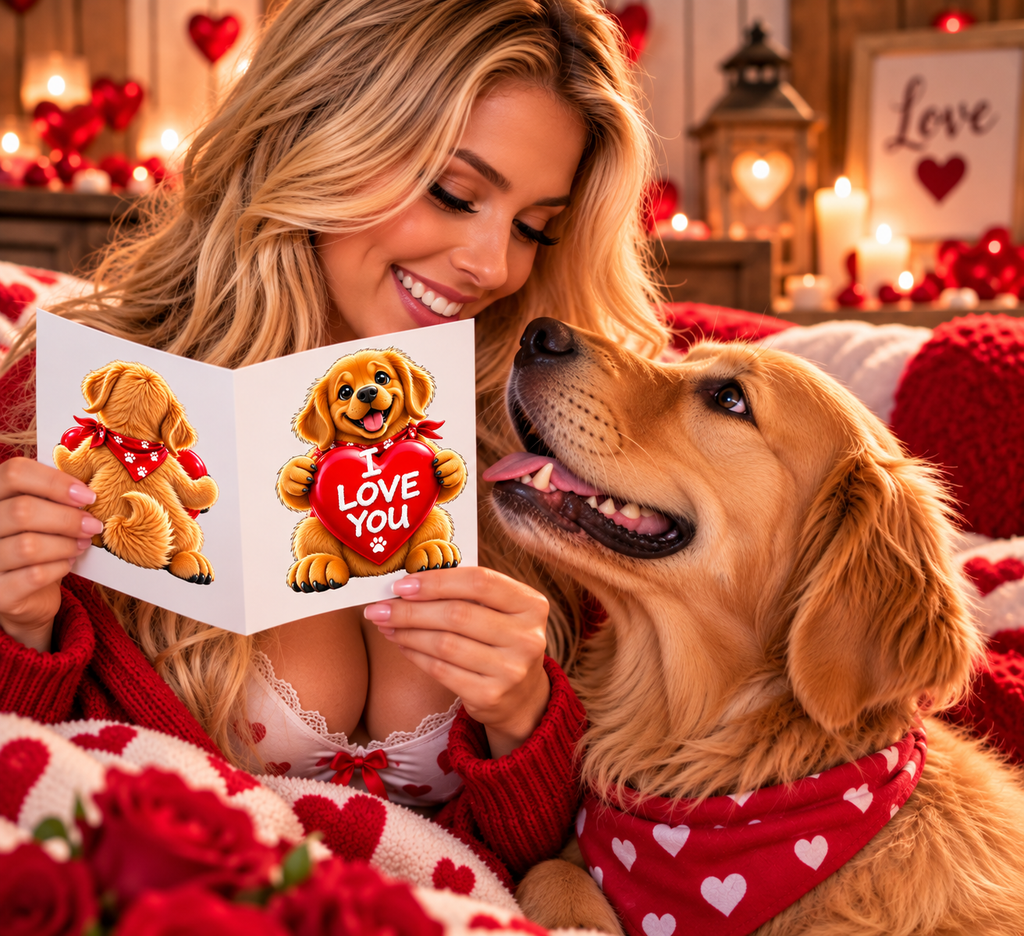 I Love You Golden Retriever Greeting Card – Say It Your Way ❤️🐾