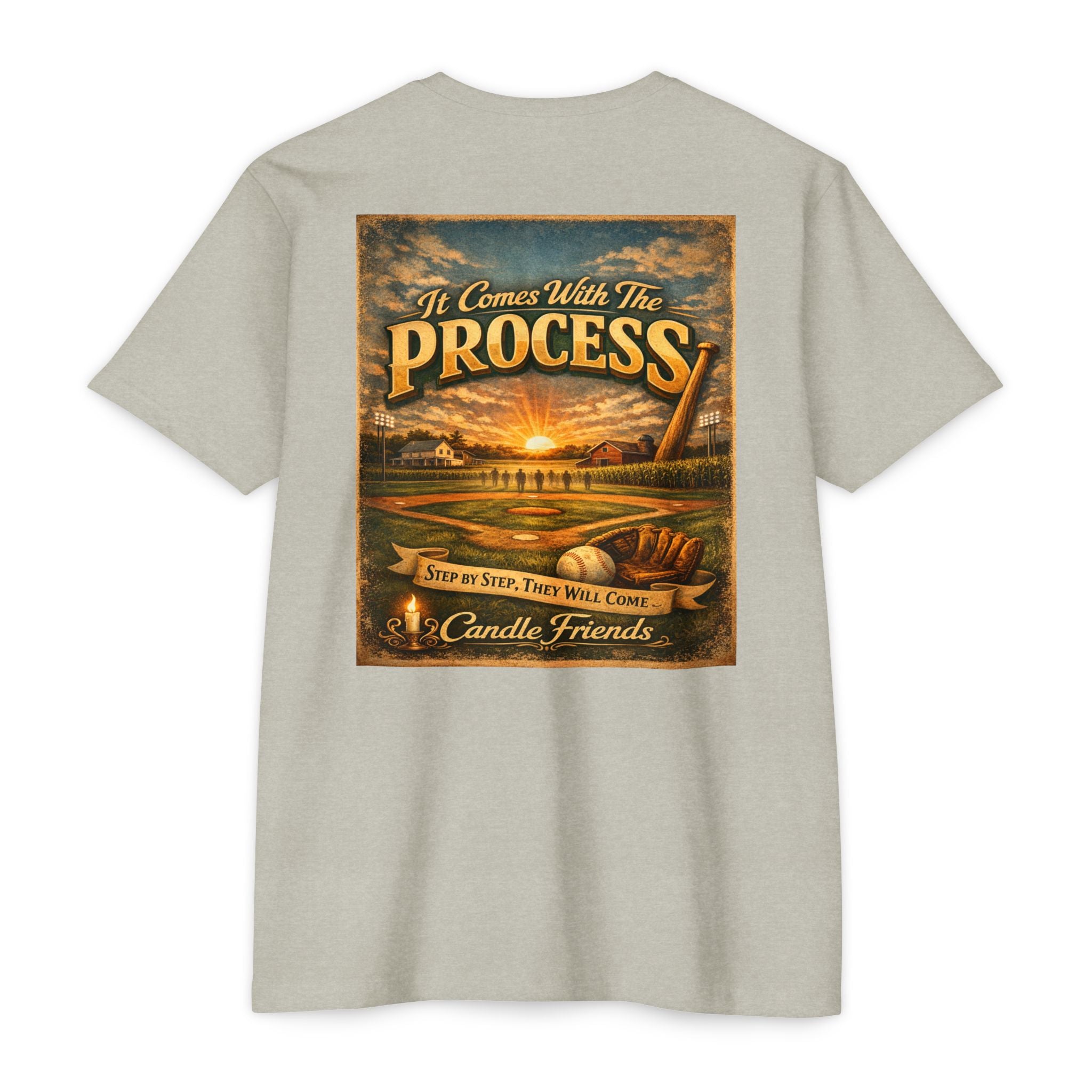 It Comes With The Process T-Shirt — Vintage Sunset 'Step By Step' Graphic Tee