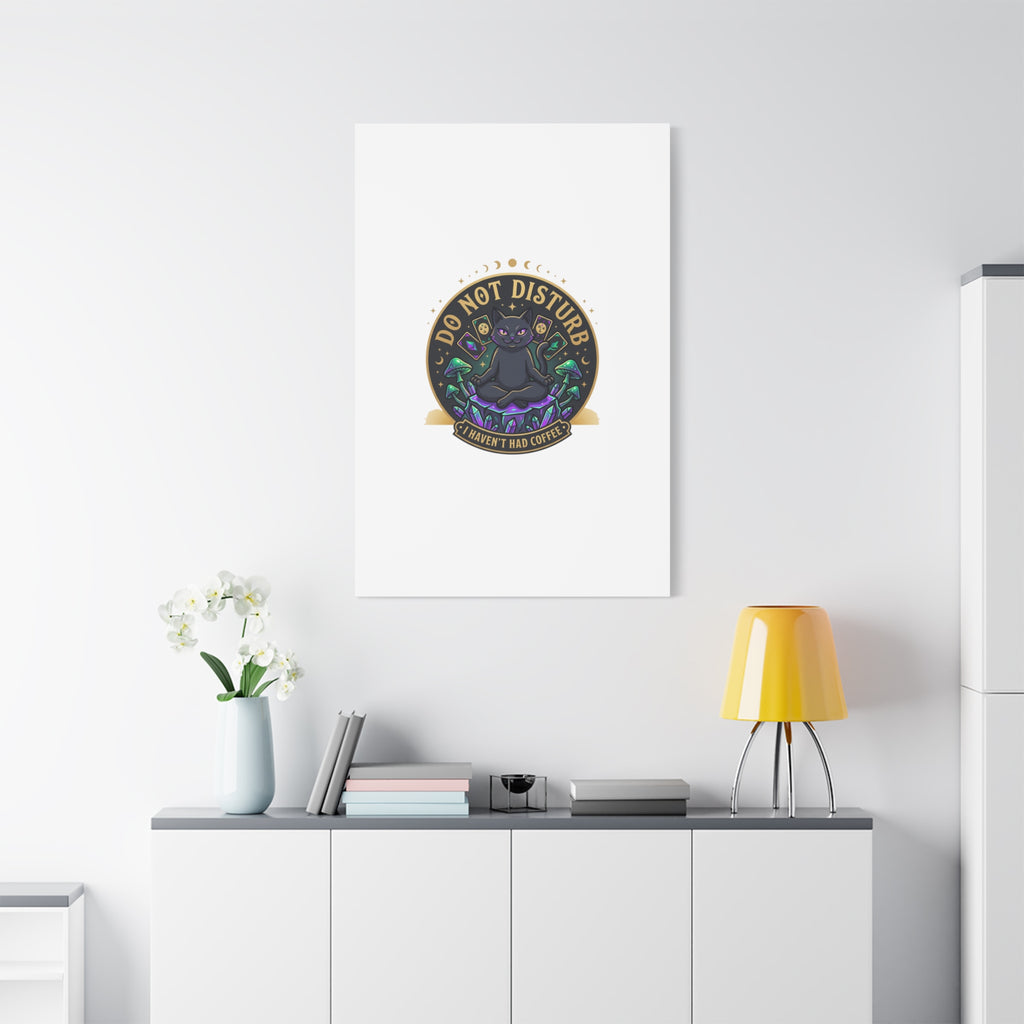 Do Not Disturb Cat Meditation Matte Canvas | witchy, goblincore