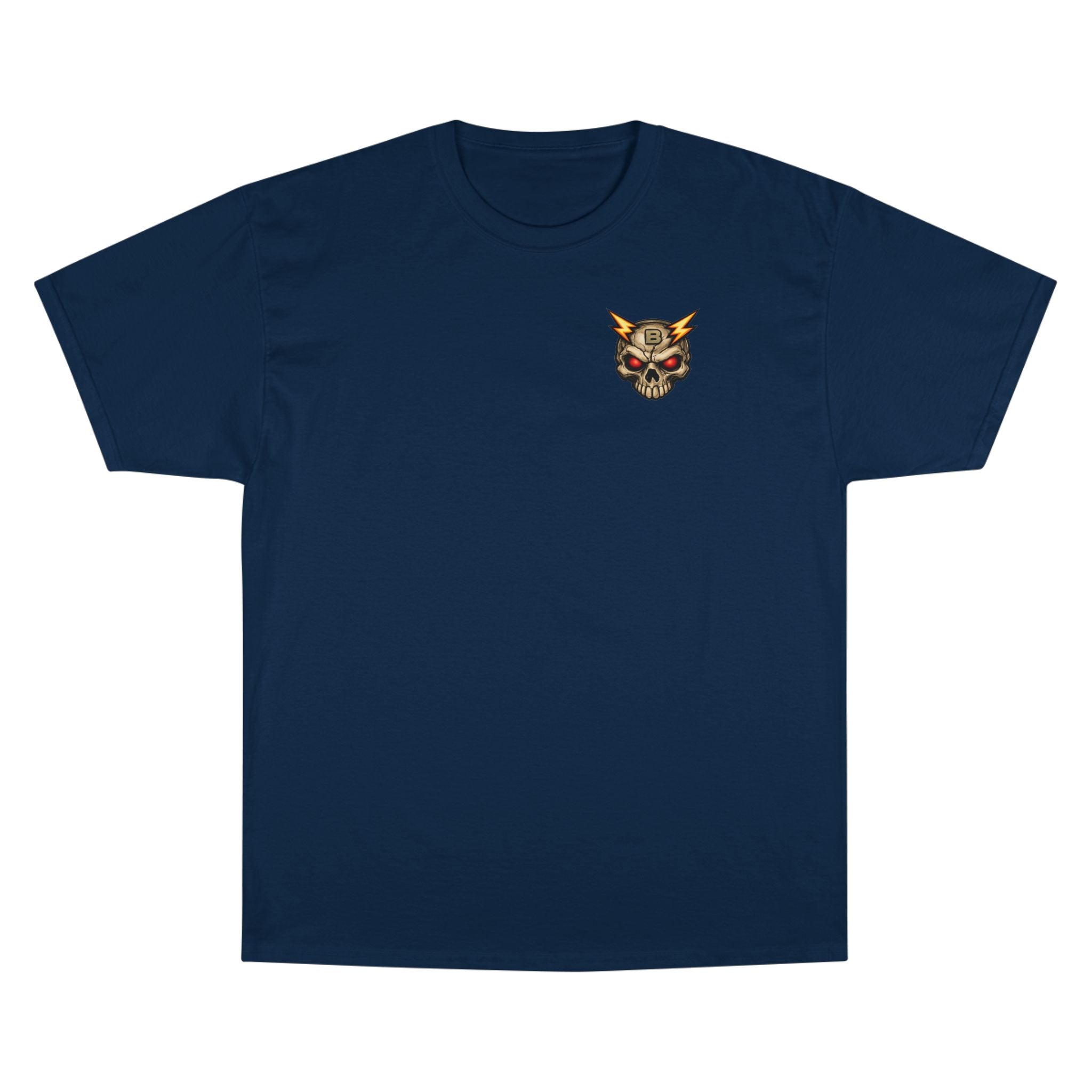 Champion T-Shirt — "I’ll Let You Know When It’s Clear" Gamer Skull Back Print
