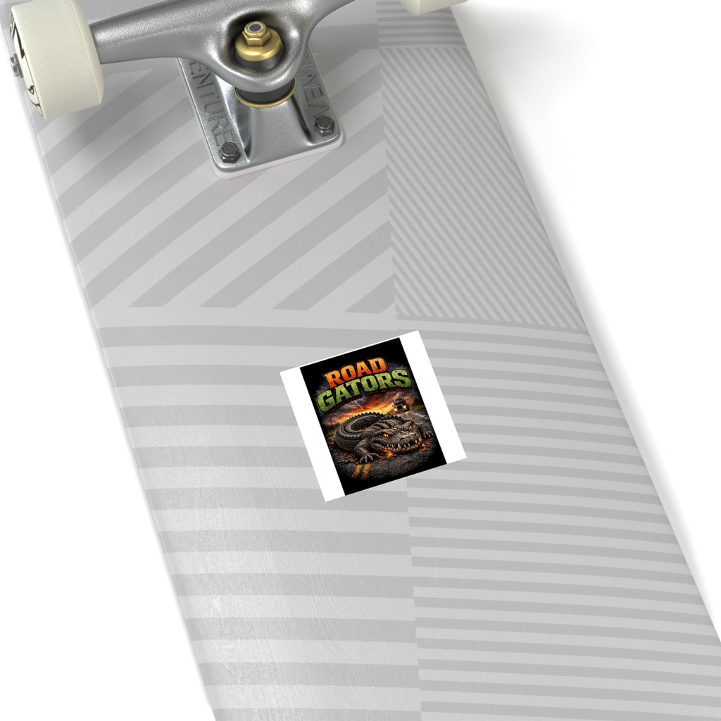 Road Gators Square Sticker — Heavy-Duty Indoor/Outdoor Vinyl