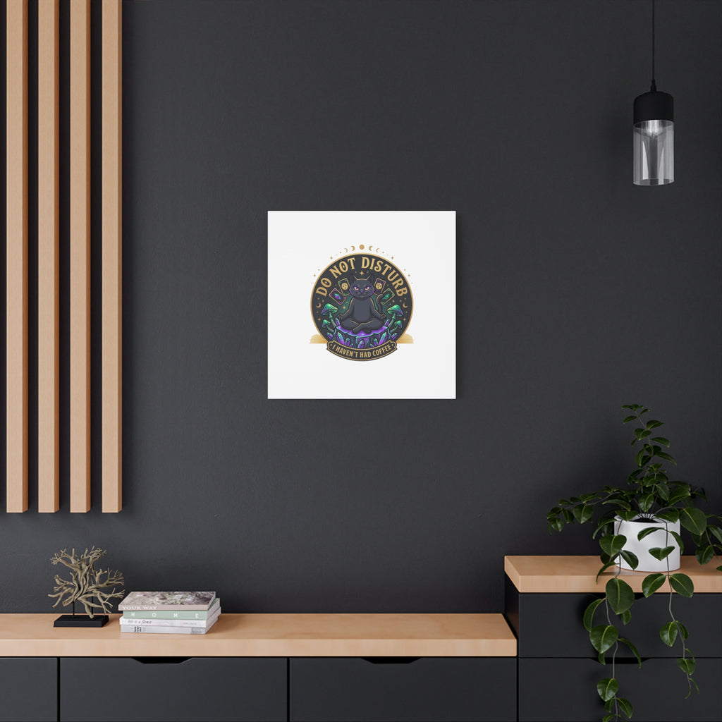 Do Not Disturb Cat Meditation Matte Canvas | witchy, goblincore