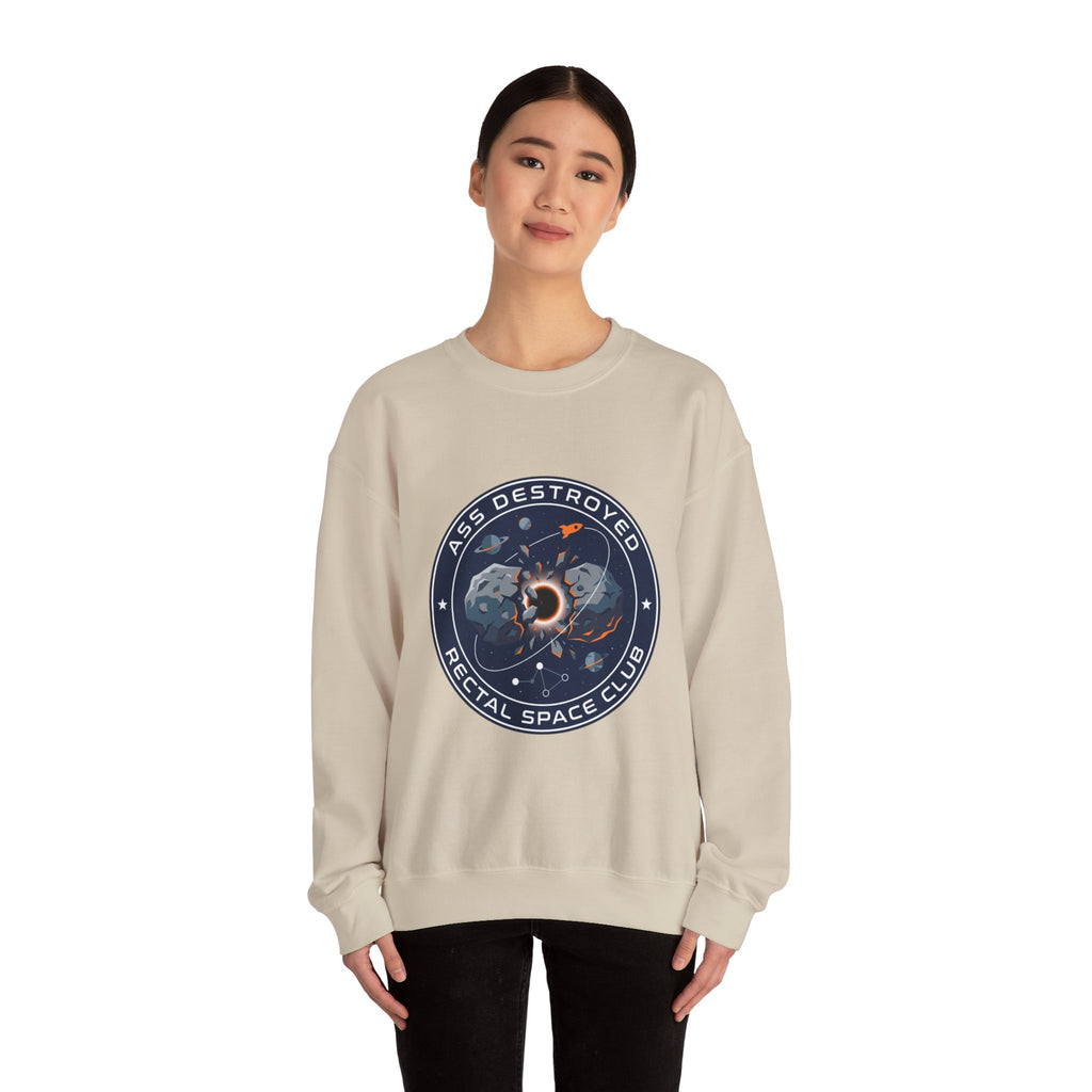 Mission Patch Cosmic Rocket Crewneck, space astronaut, mission patch, hard sci-fi