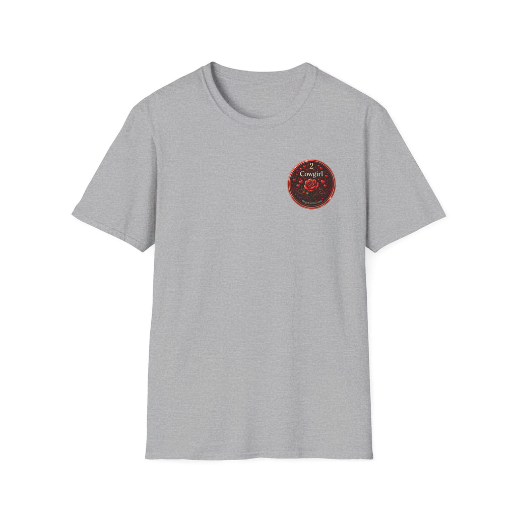 Cowgirl Rose Badge T-Shirt – Orgy Coin 2