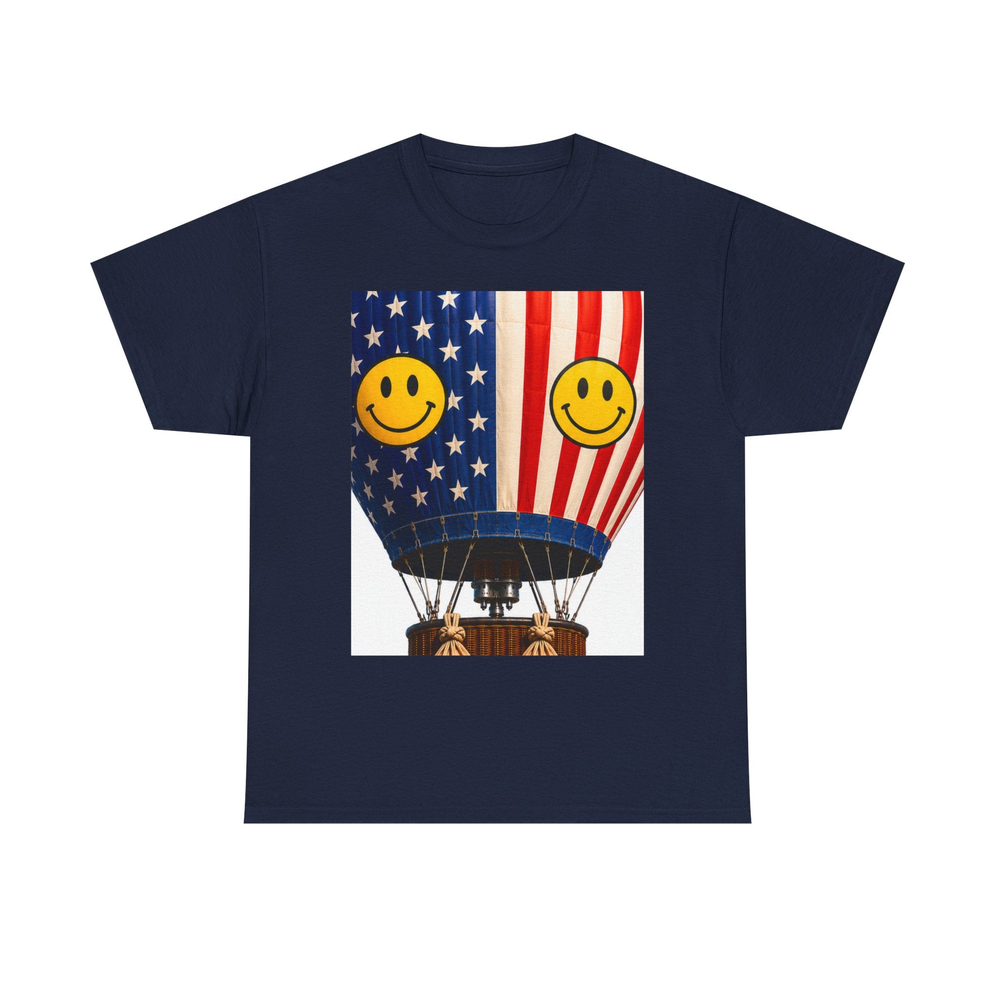 American Flag Hot Air Balloon Tee — "Happy Birthday America 250" Patriotic T-Shirt