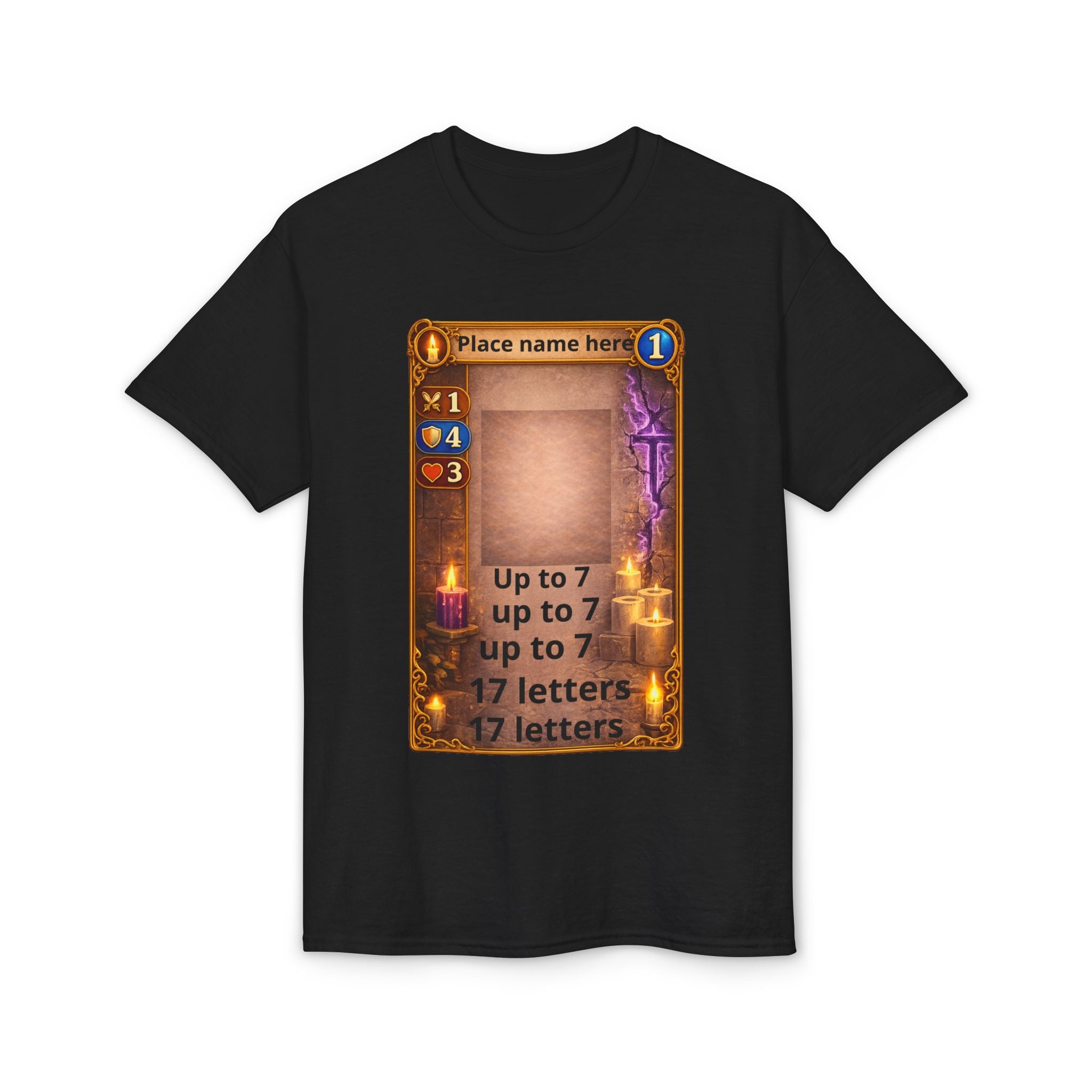 Trading Card Game Spell Card T-Shirt — Customizable Fantasy Card Design