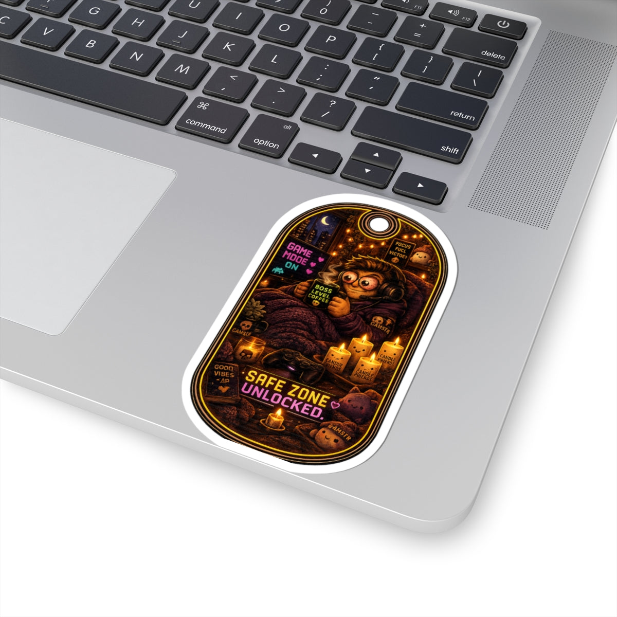 Cozy Safe Zone Unlocked Gaming Sticker — Cozy Gamer Chill Vibes