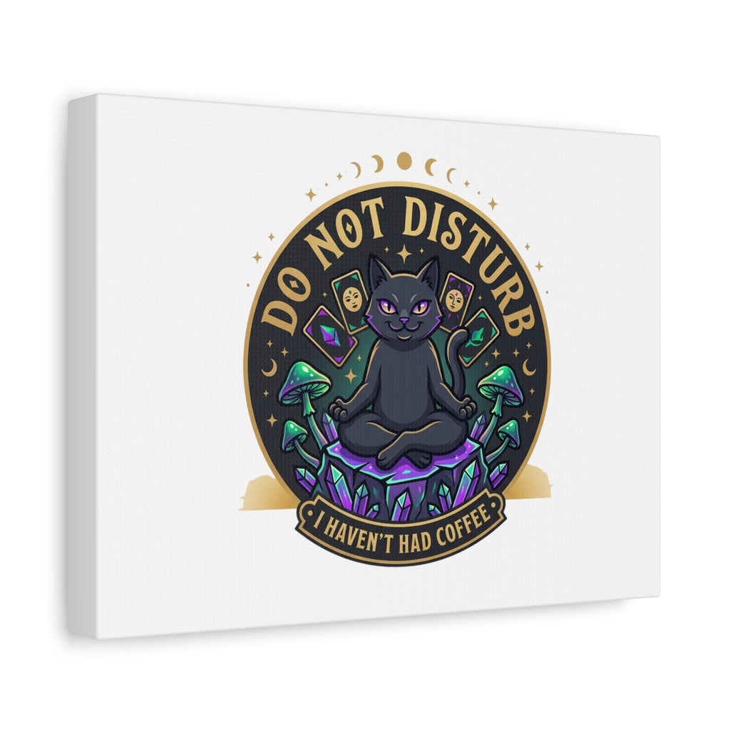 Do Not Disturb Cat Meditation Matte Canvas | witchy, goblincore