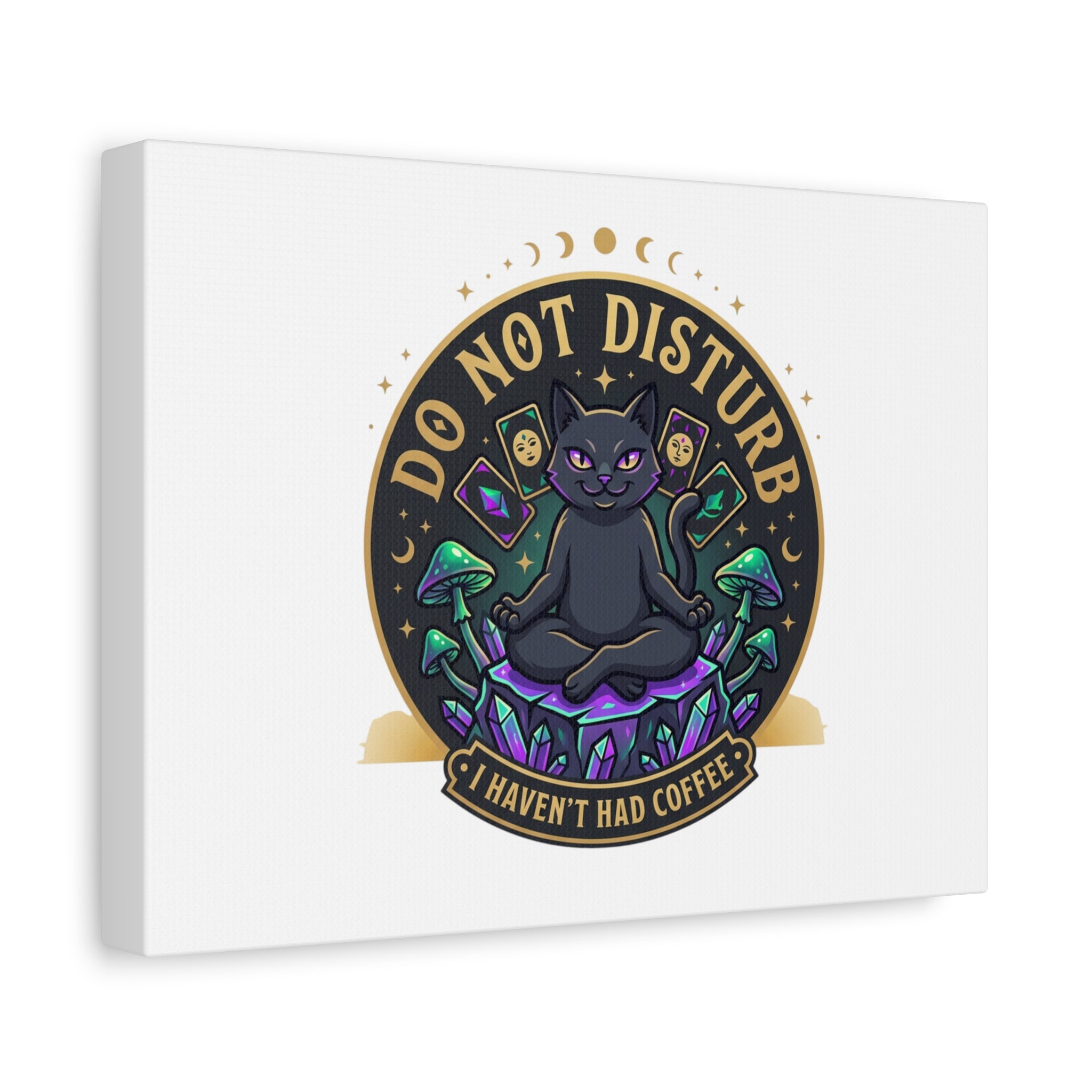 Do Not Disturb Cat Meditation Matte Canvas | witchy, goblincore