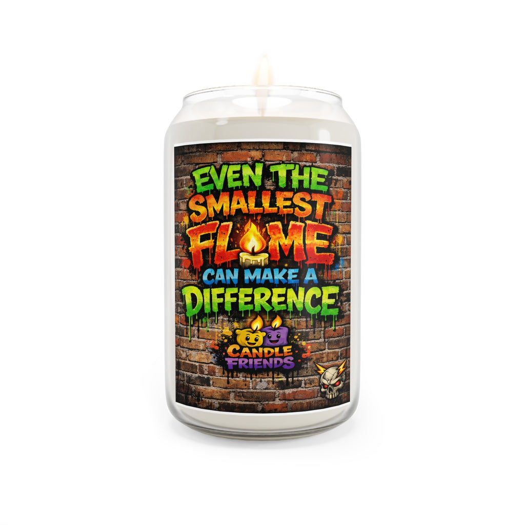 Scented Soy Candle — “Even the Smallest Flame Can Make a Difference” Inspirational Jar (13.75 oz)