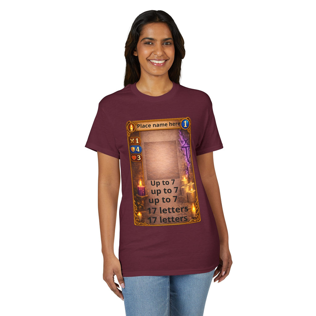 Trading Card Game Spell Card T-Shirt — Customizable Fantasy Card Design