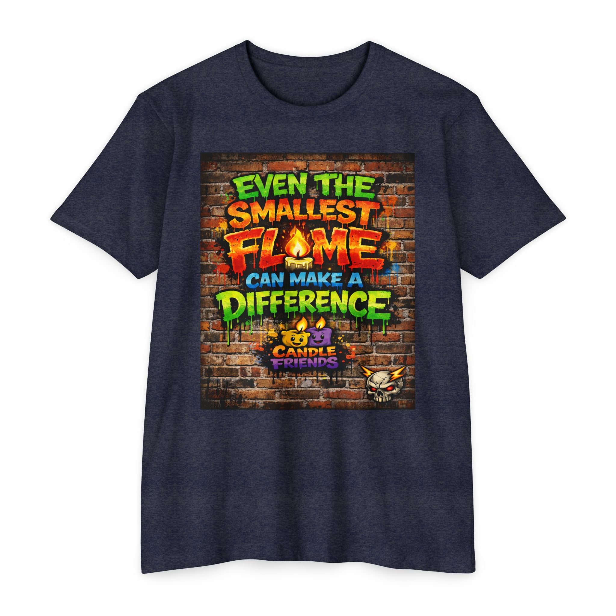 Inspirational Tee: "Even the Smallest Flame Can Make a Difference" Graphic T-Shirt