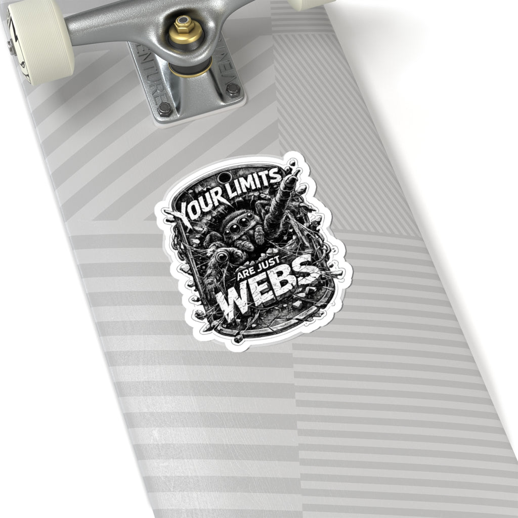 4th wall break Spider Noir inspired Motivational Sticker — "Your Limits Are Just Webs" Kiss-Cut Decal