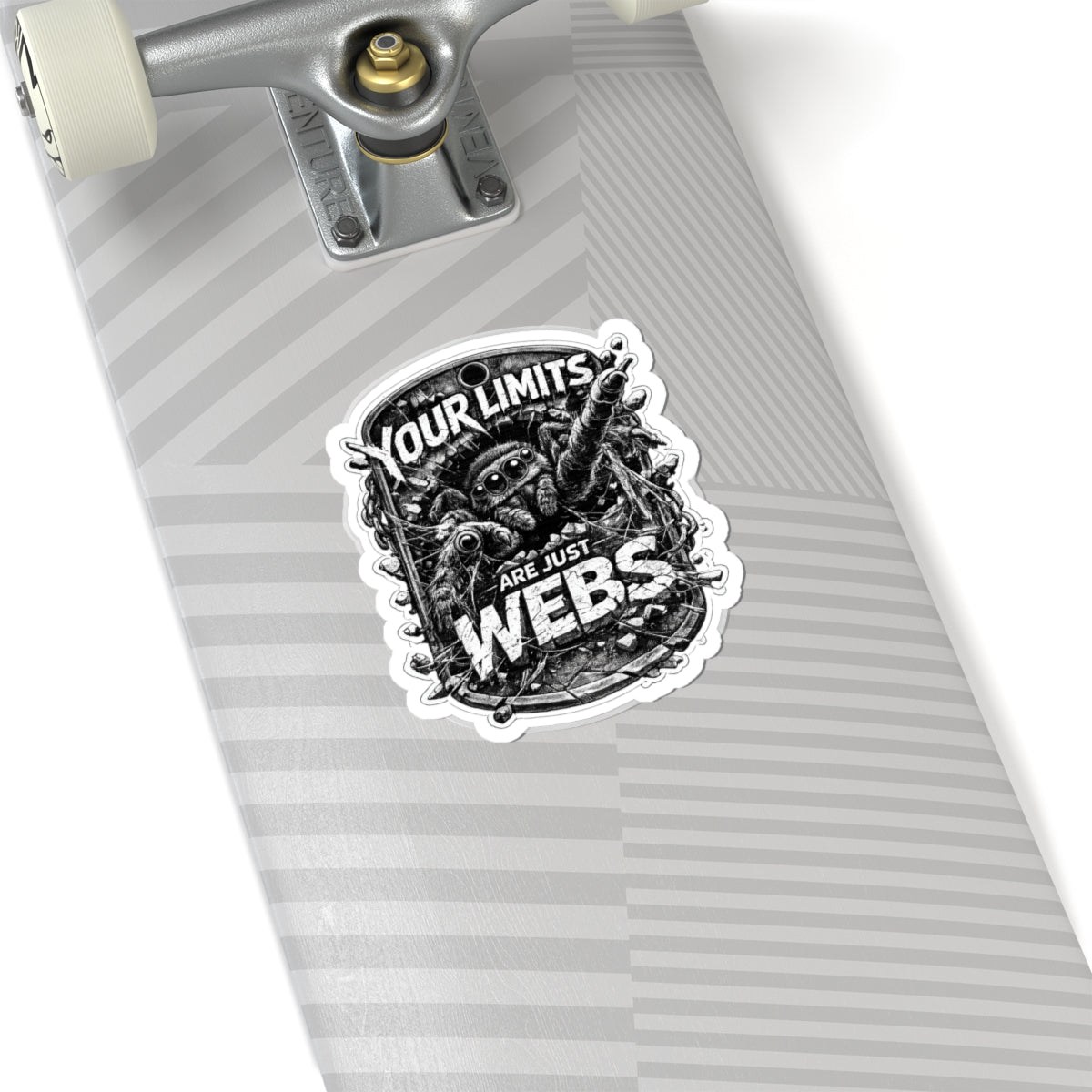 4th wall break Spider Noir inspired Motivational Sticker — "Your Limits Are Just Webs" Kiss-Cut Decal