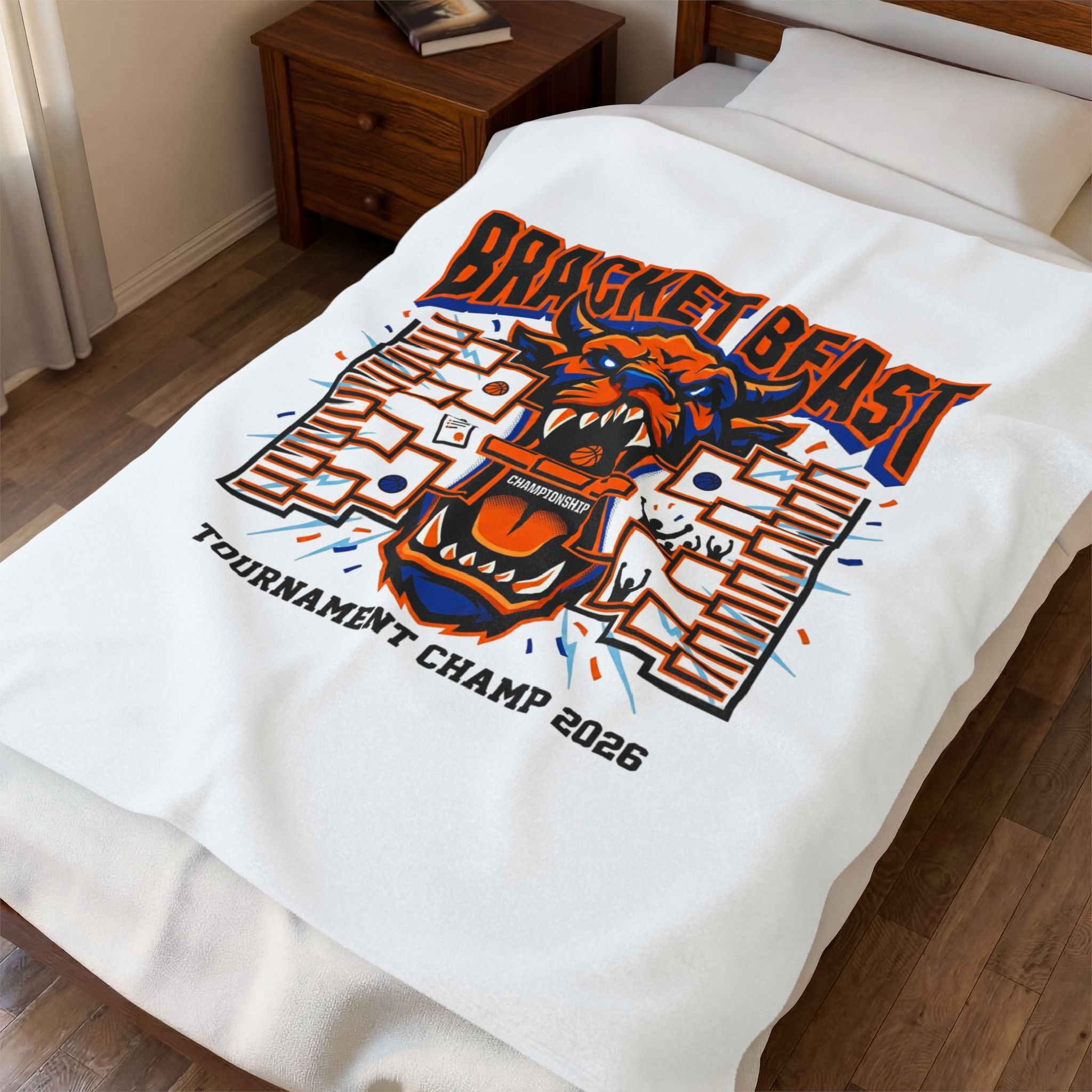 Bracket Beast Plush Blanket | college tournament, bracket, gameday