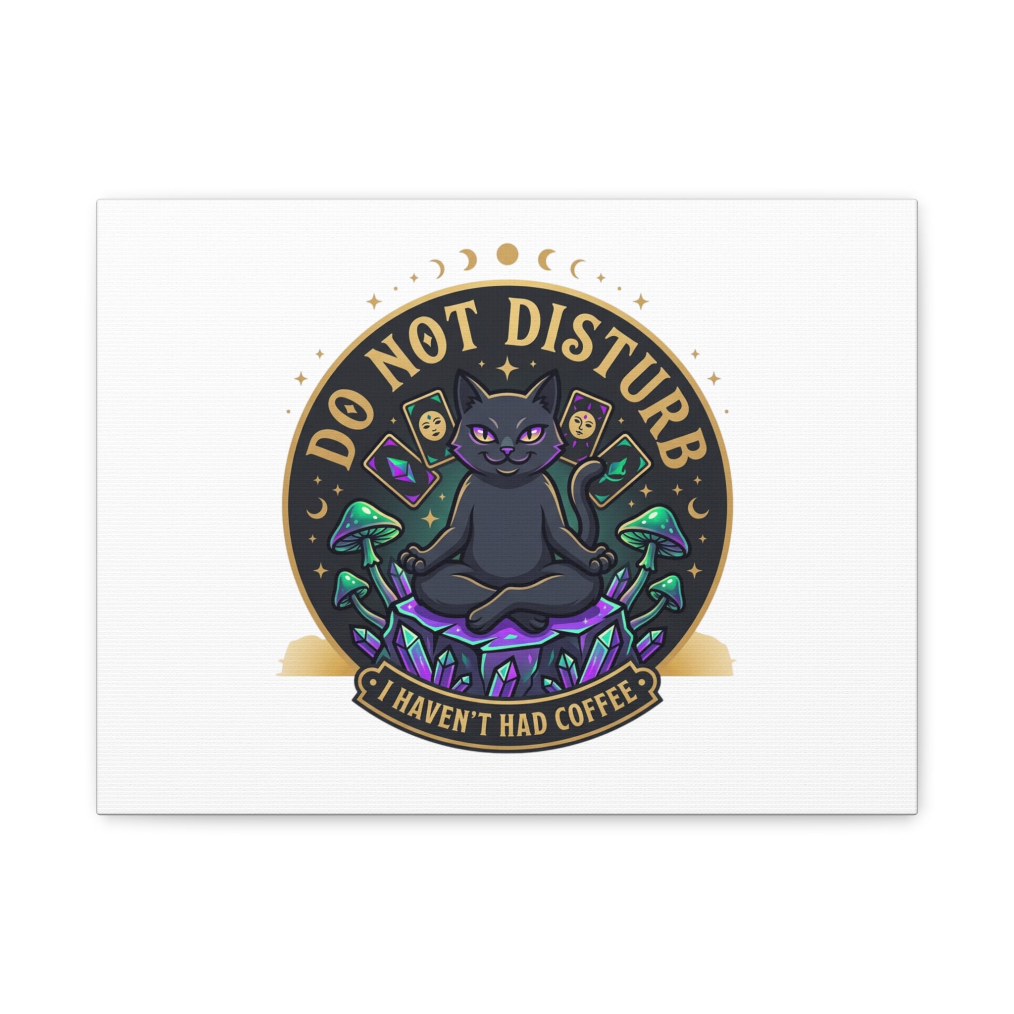 Do Not Disturb Cat Meditation Matte Canvas | witchy, goblincore